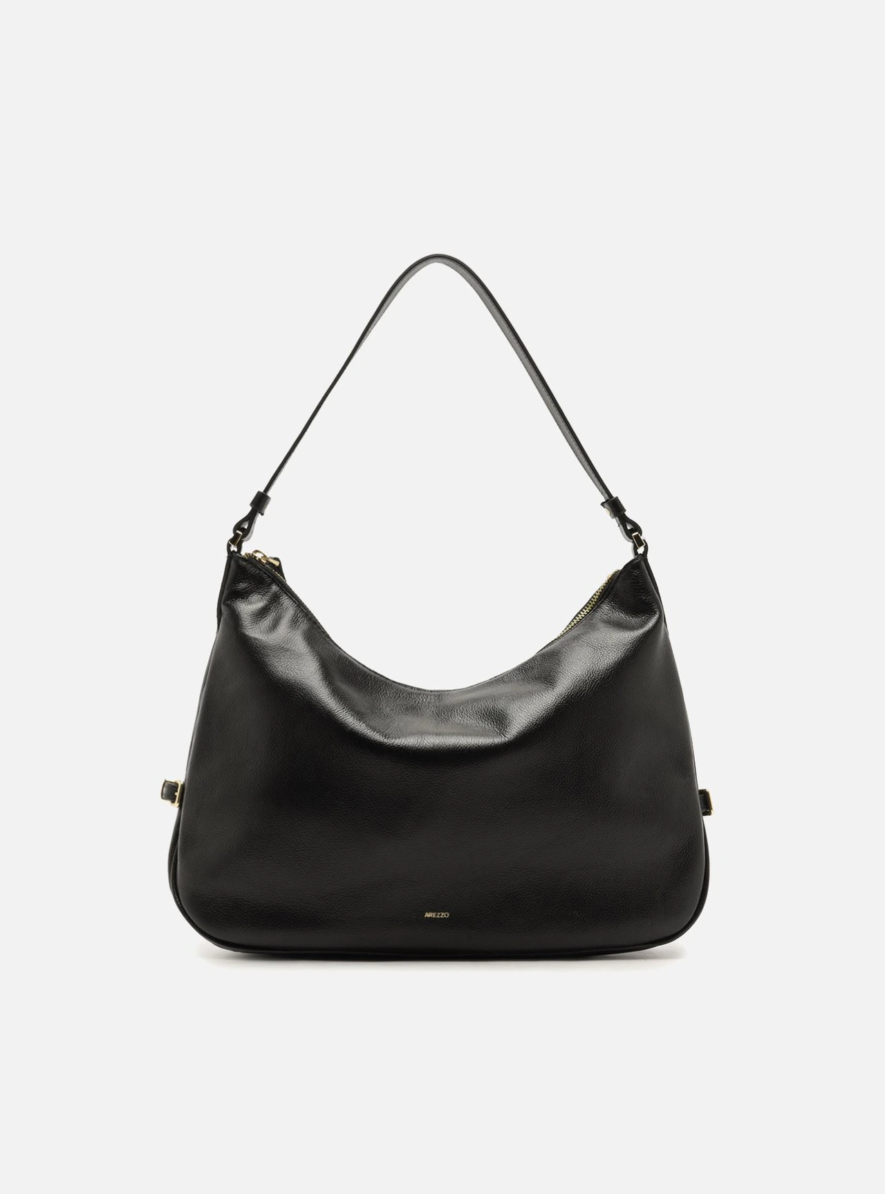Bolsa Hobo Marrom Média Fivela Metais