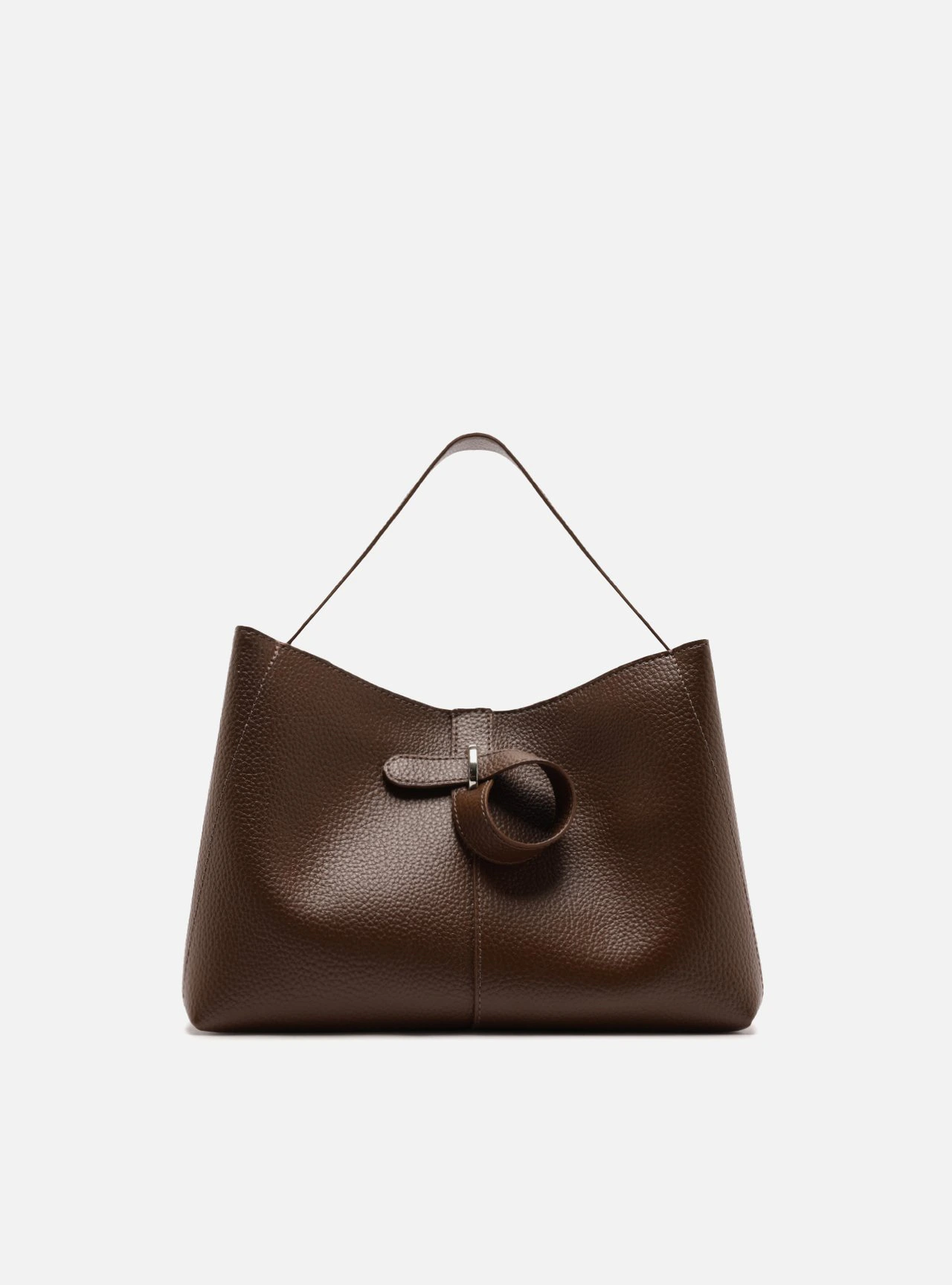 Bolsa Tote Marrom Média Laço
