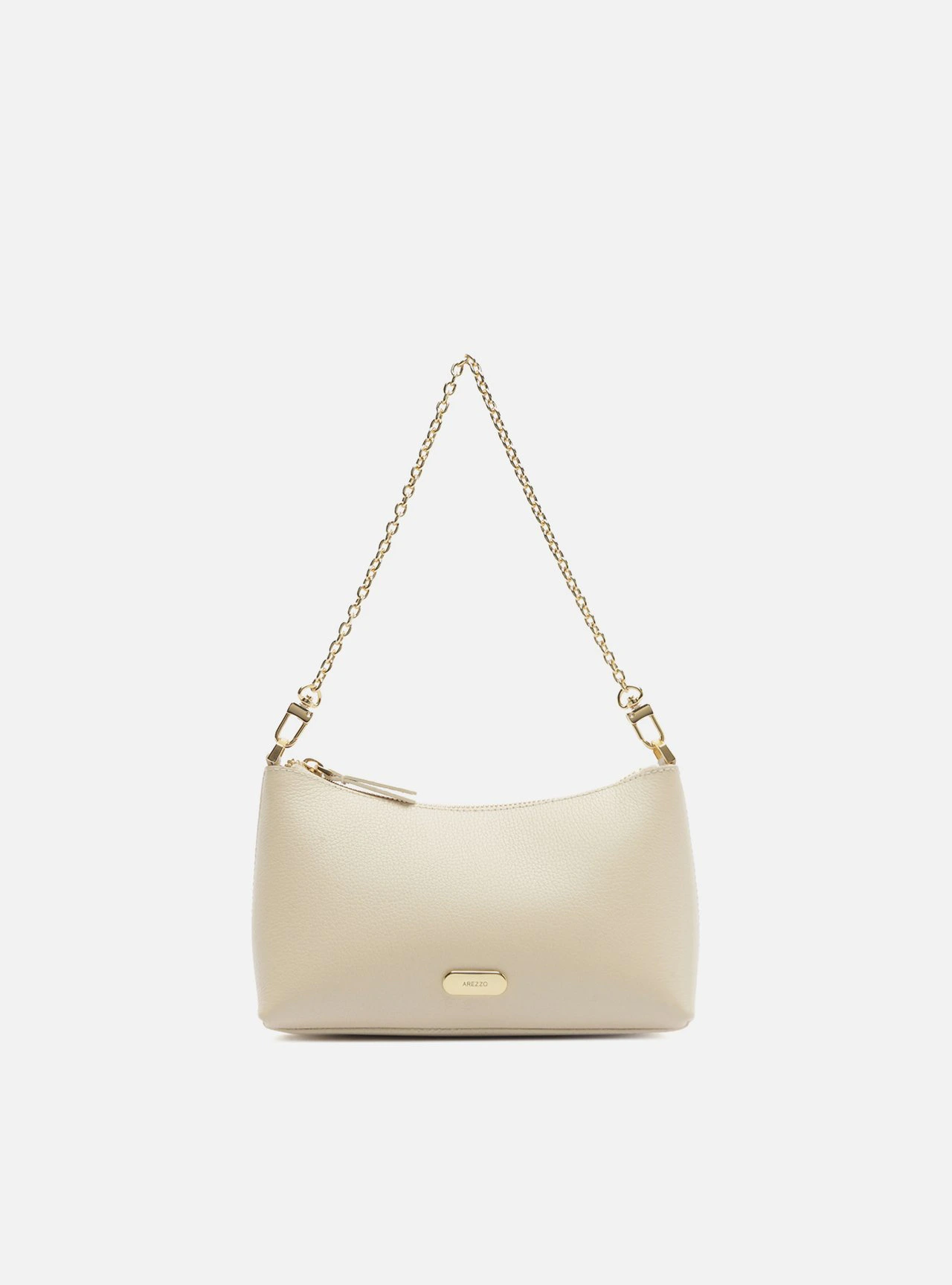 Bolsa Tiracolo Off White Couro Pequena Corrente Tag
