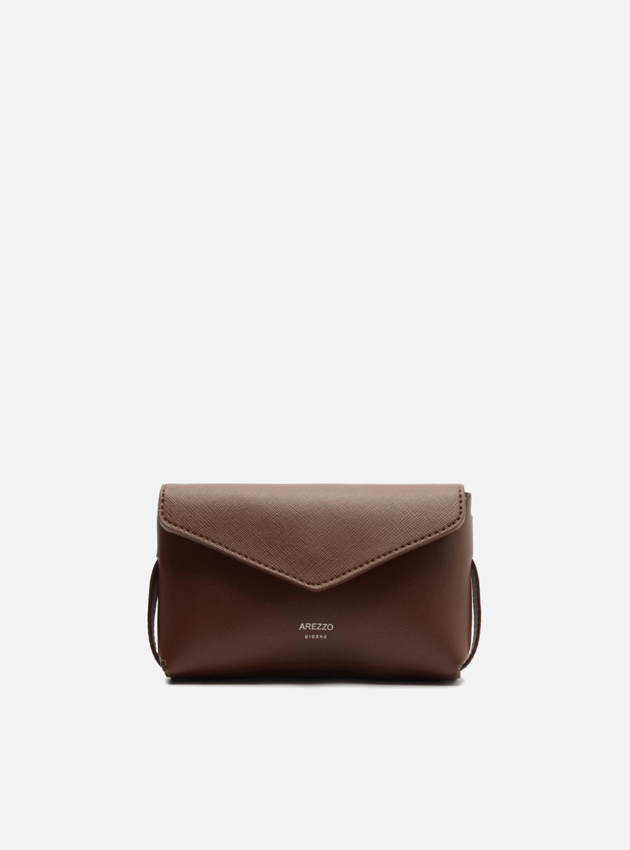 Bolsa Tiracolo Marrom Chocolate Pequena Envelope