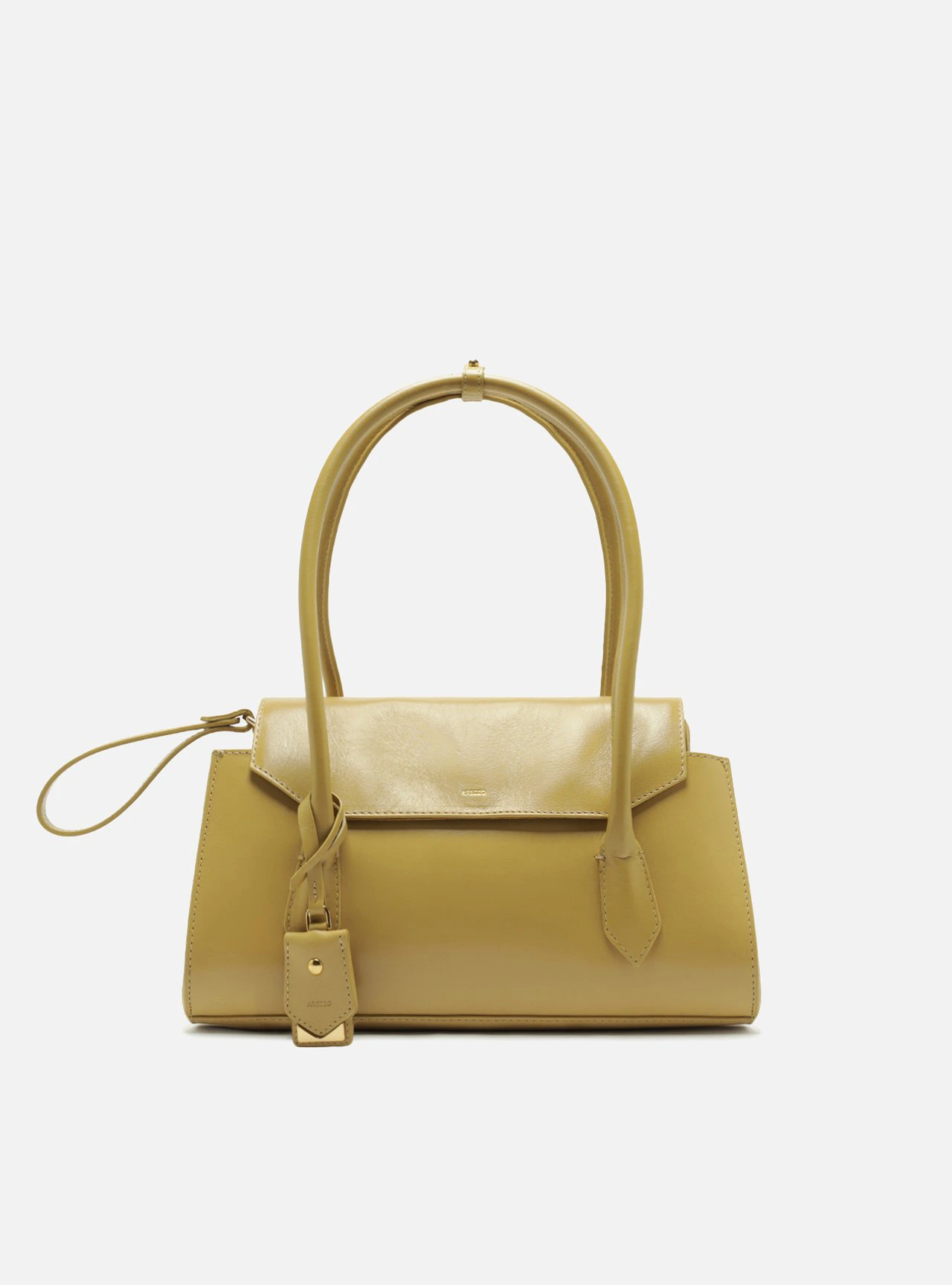 Bolsa Shoulder Nude Couro Média Alça Corrente