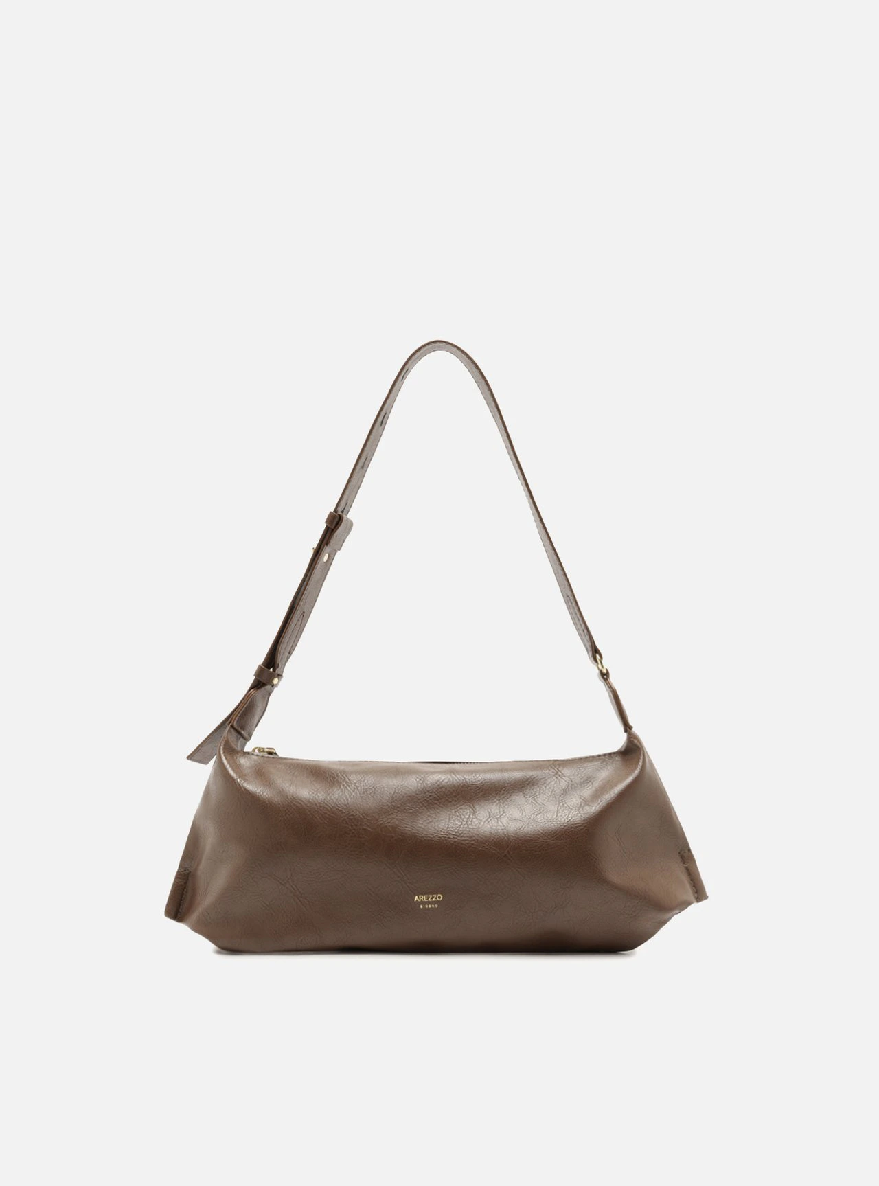 Bolsa Shoulder Marrom Média Soft Alça Larga