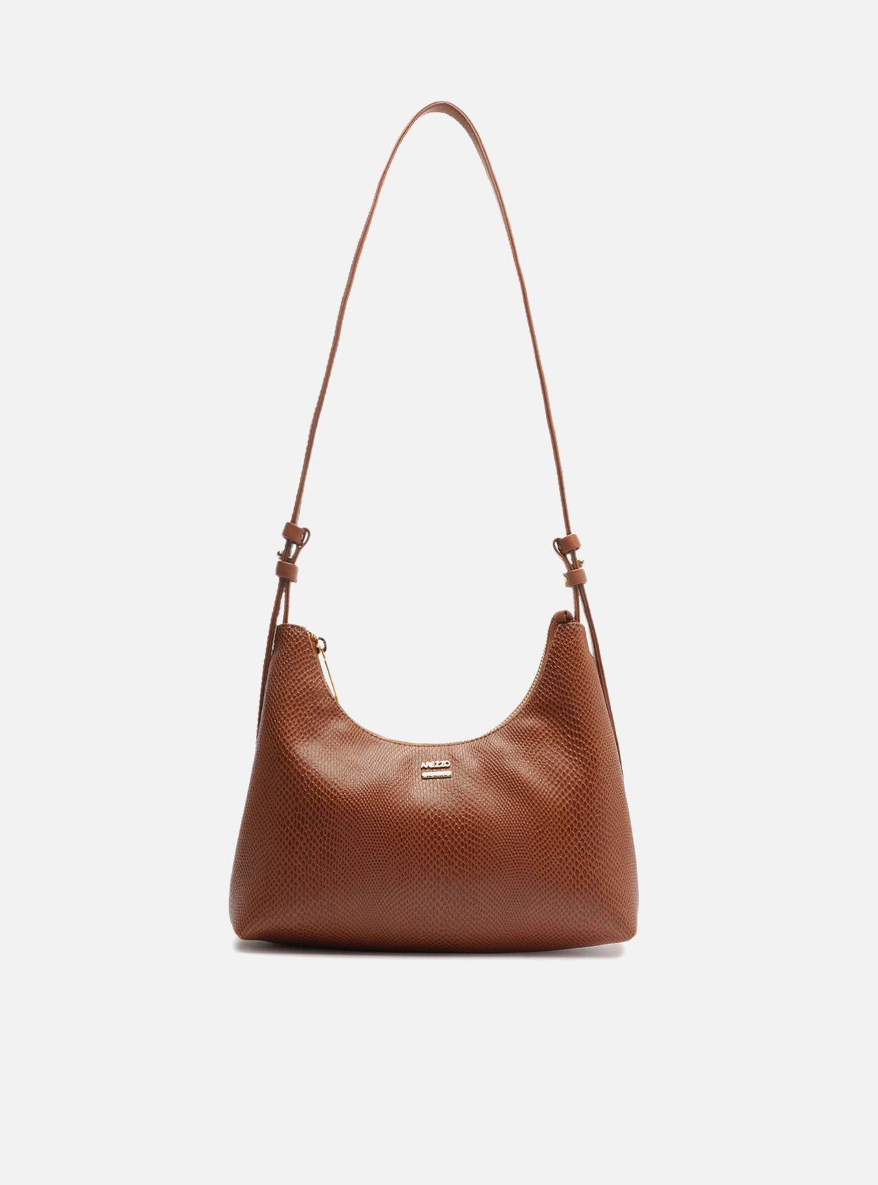Bolsa Tiracolo Marrom Pequena Texturizada