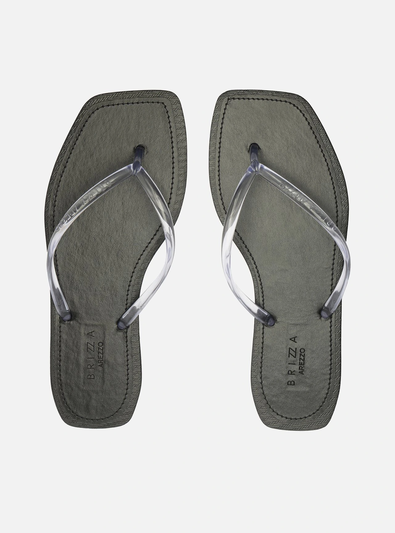 Chinelo de Dedo Preto Square Brizza