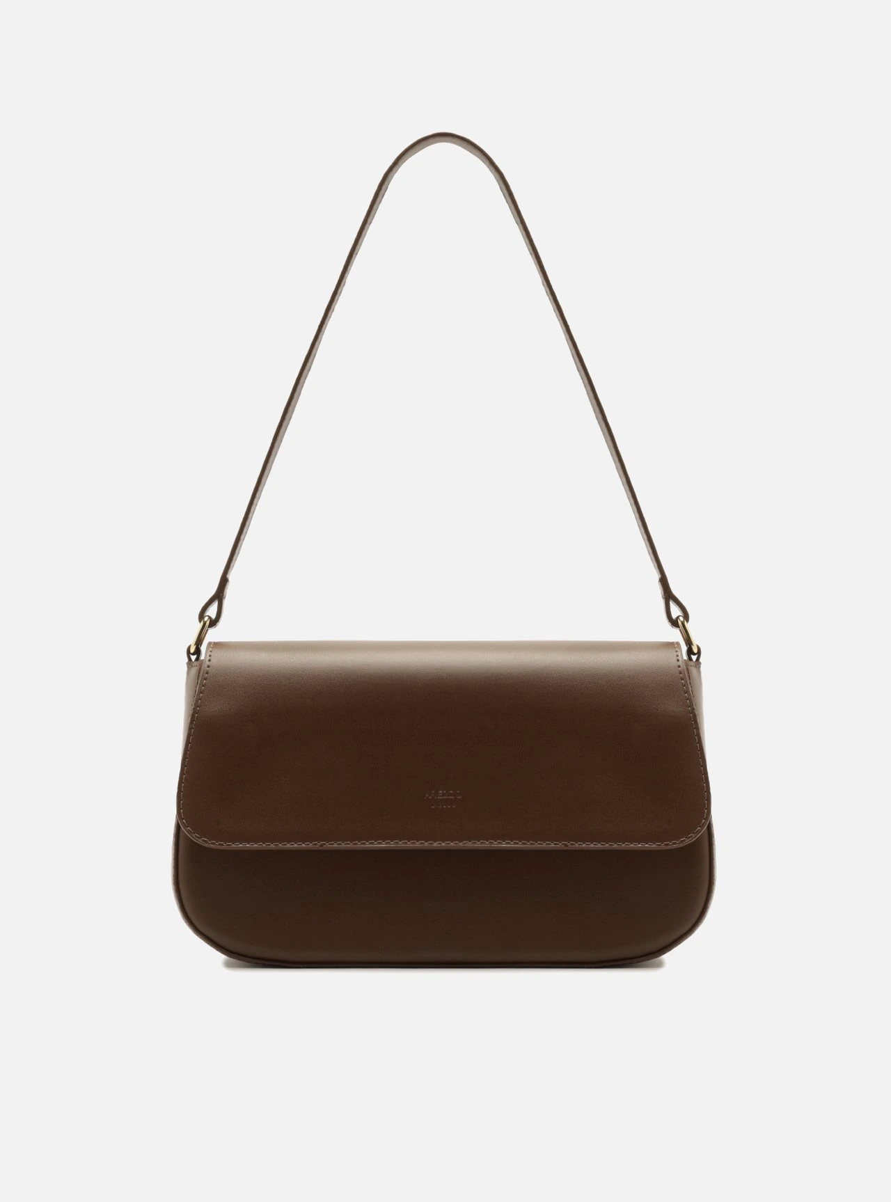 Bolsa Shoulder Marrom Média Metais