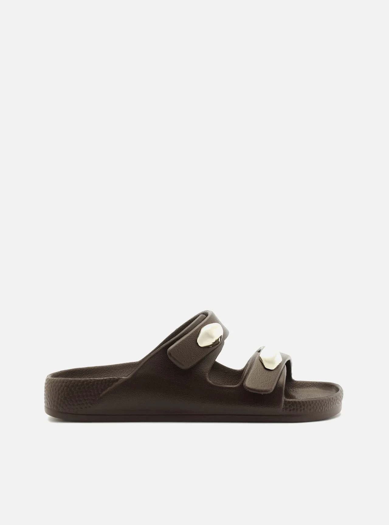 Sandália Papete Marrom Flatform Brizza