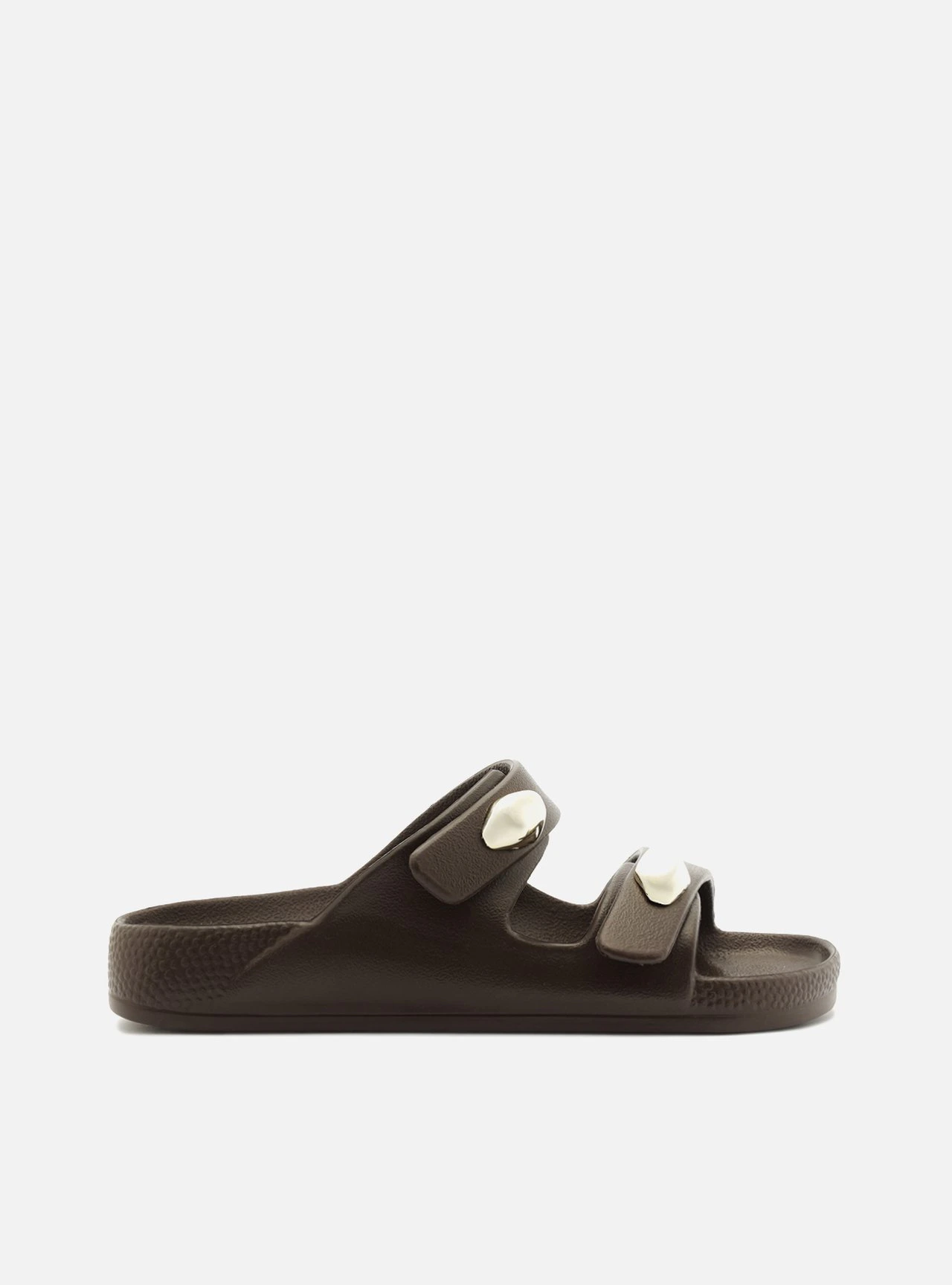 Sandália Papete Marrom Flatform Brizza