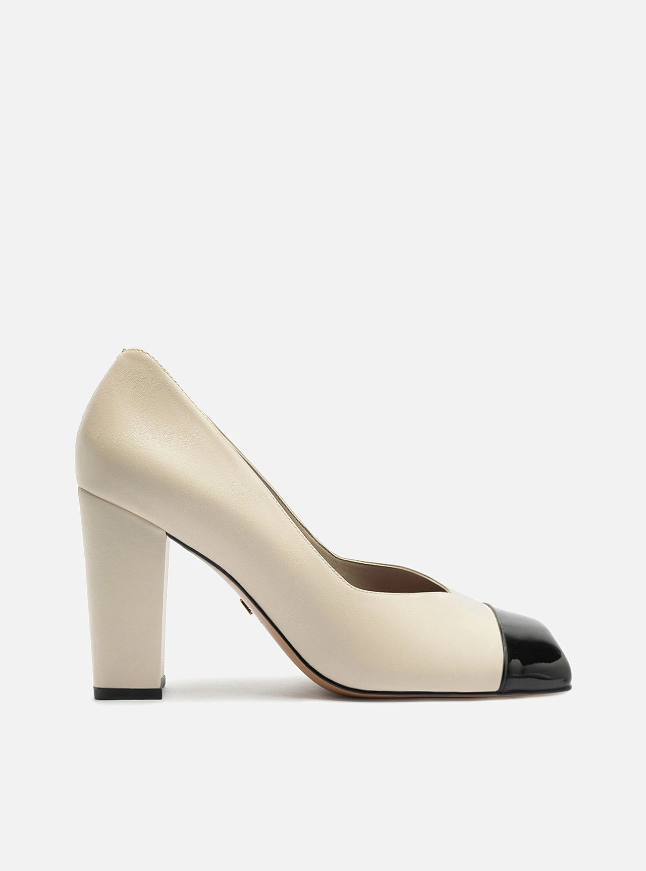 Scarpin Margot Branco Salto Bloco
