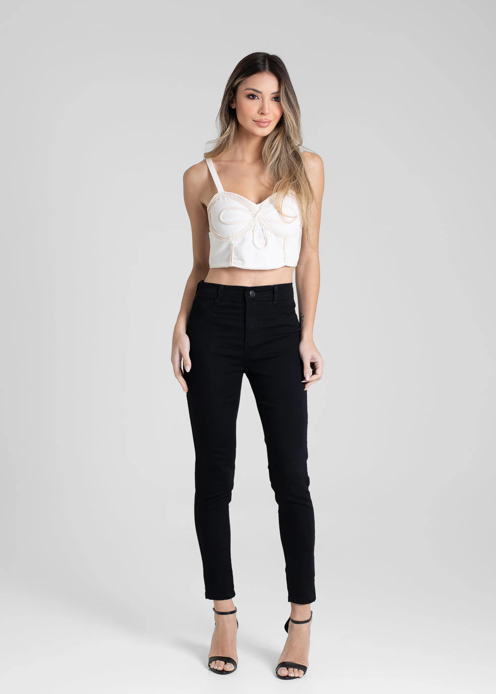 Calça Sarja Sawary Skinny - 265658 PRETO