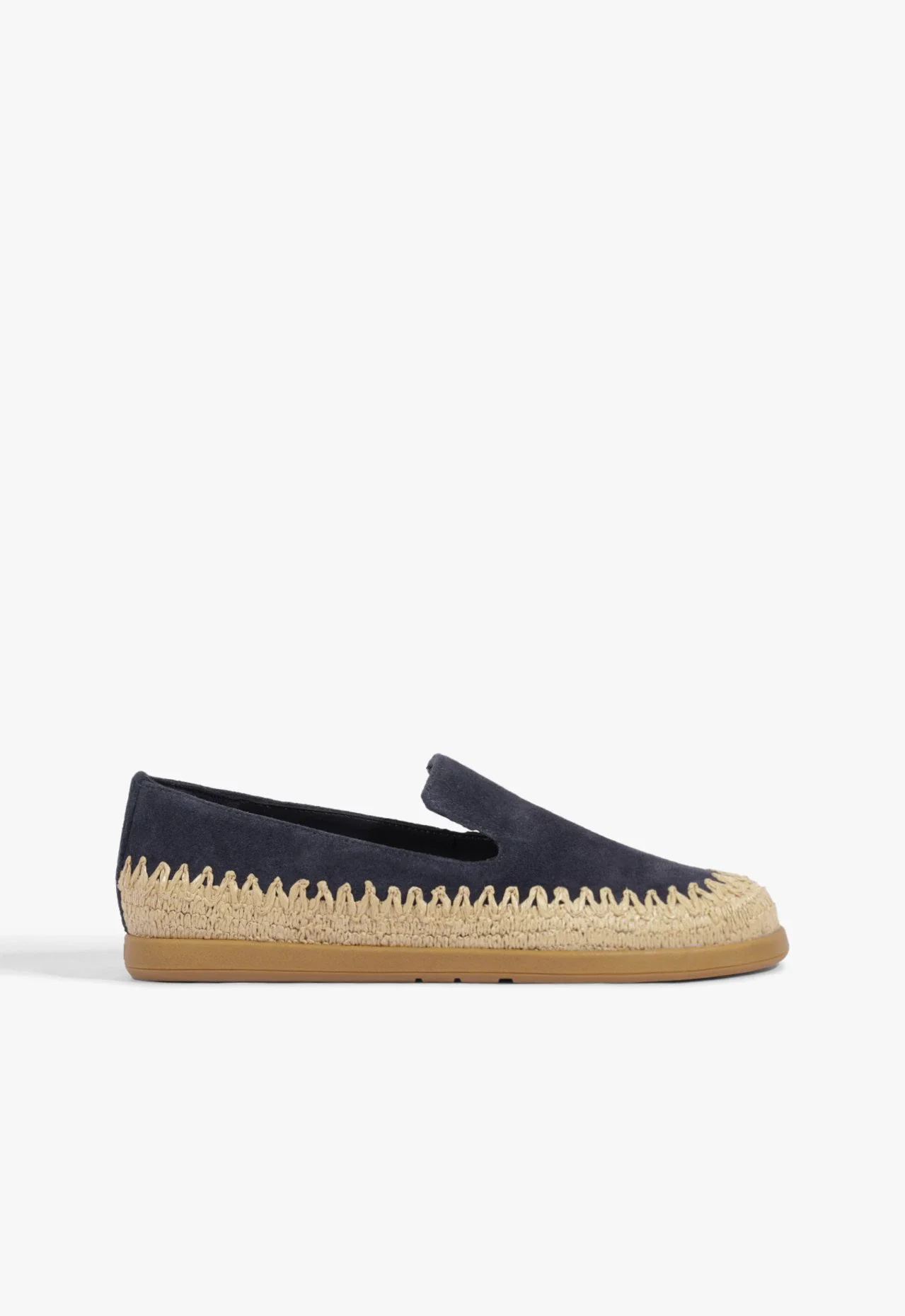 Mocassim Suede Palha Azul Escuro
