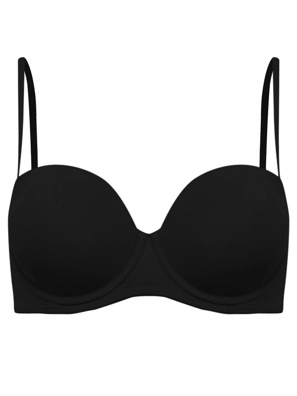 Sutiã Sem Alça Bojo S/Up Essentials Microfibra Preto