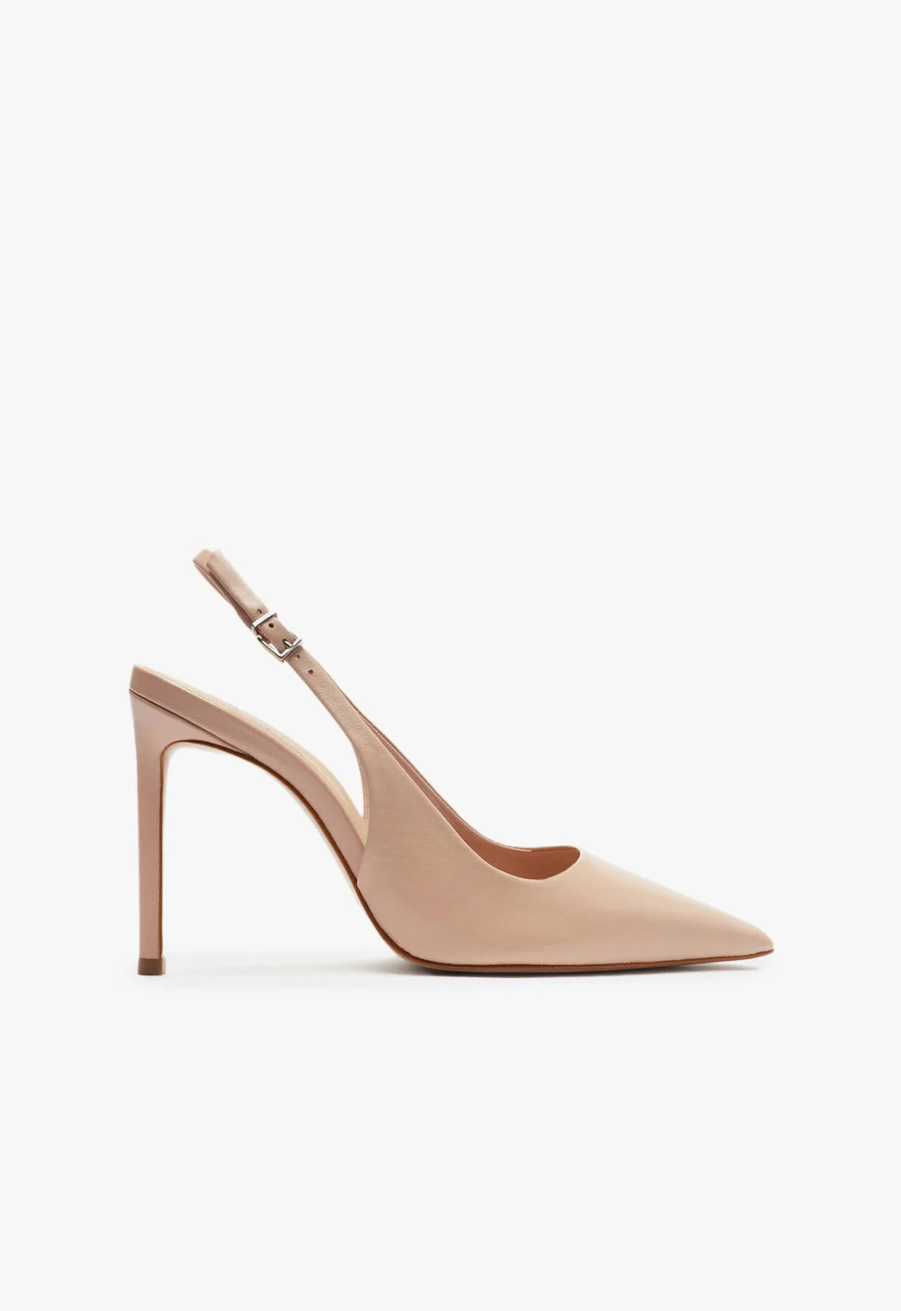 Scarpin Slingback Velara Couro Rosa