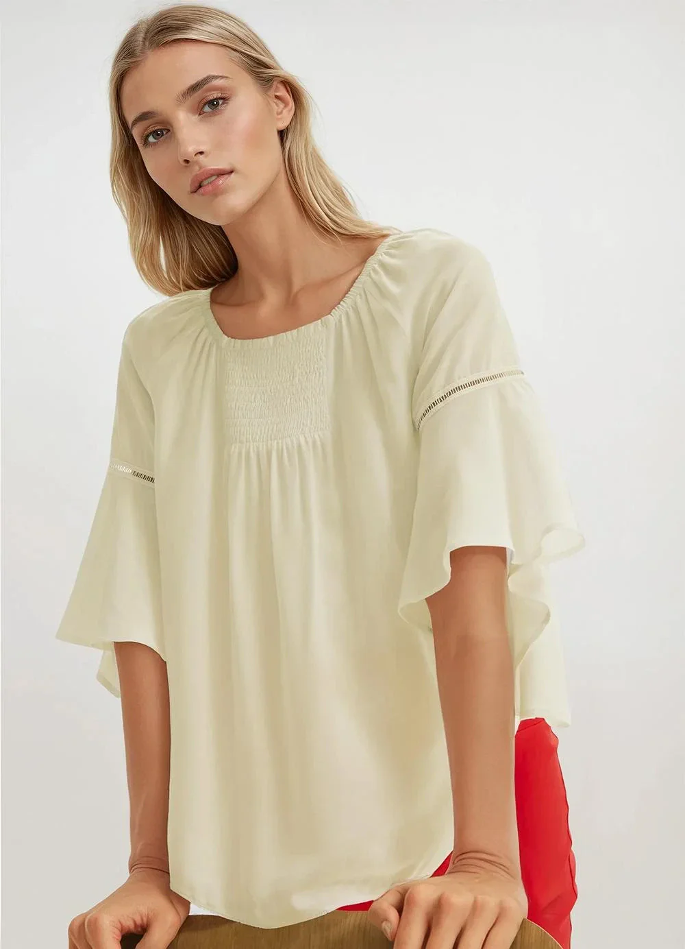 bonprix - Blusa Mantega em Viscose Plana