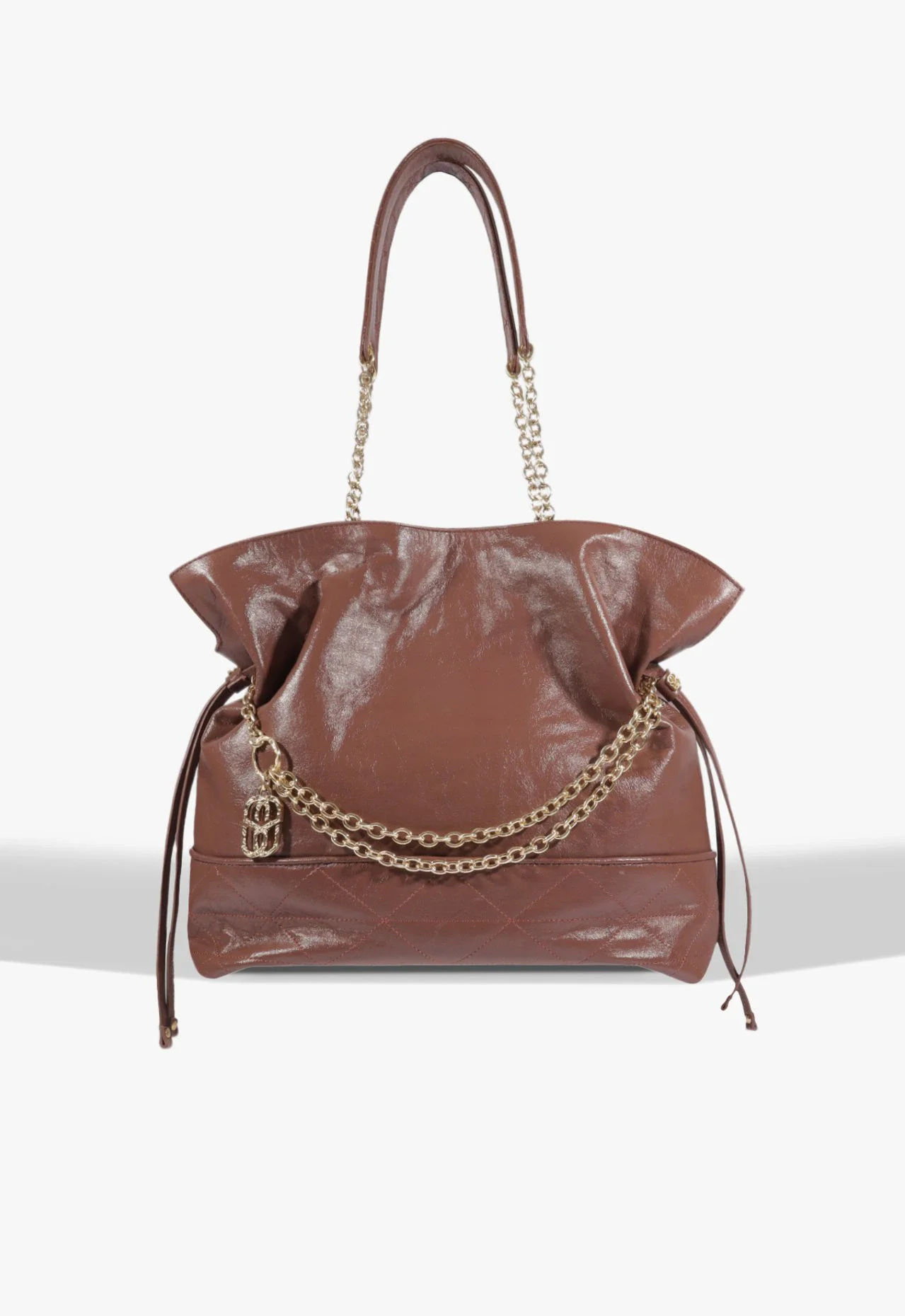 Bolsa Shopping Média Sammy Couro Rosa