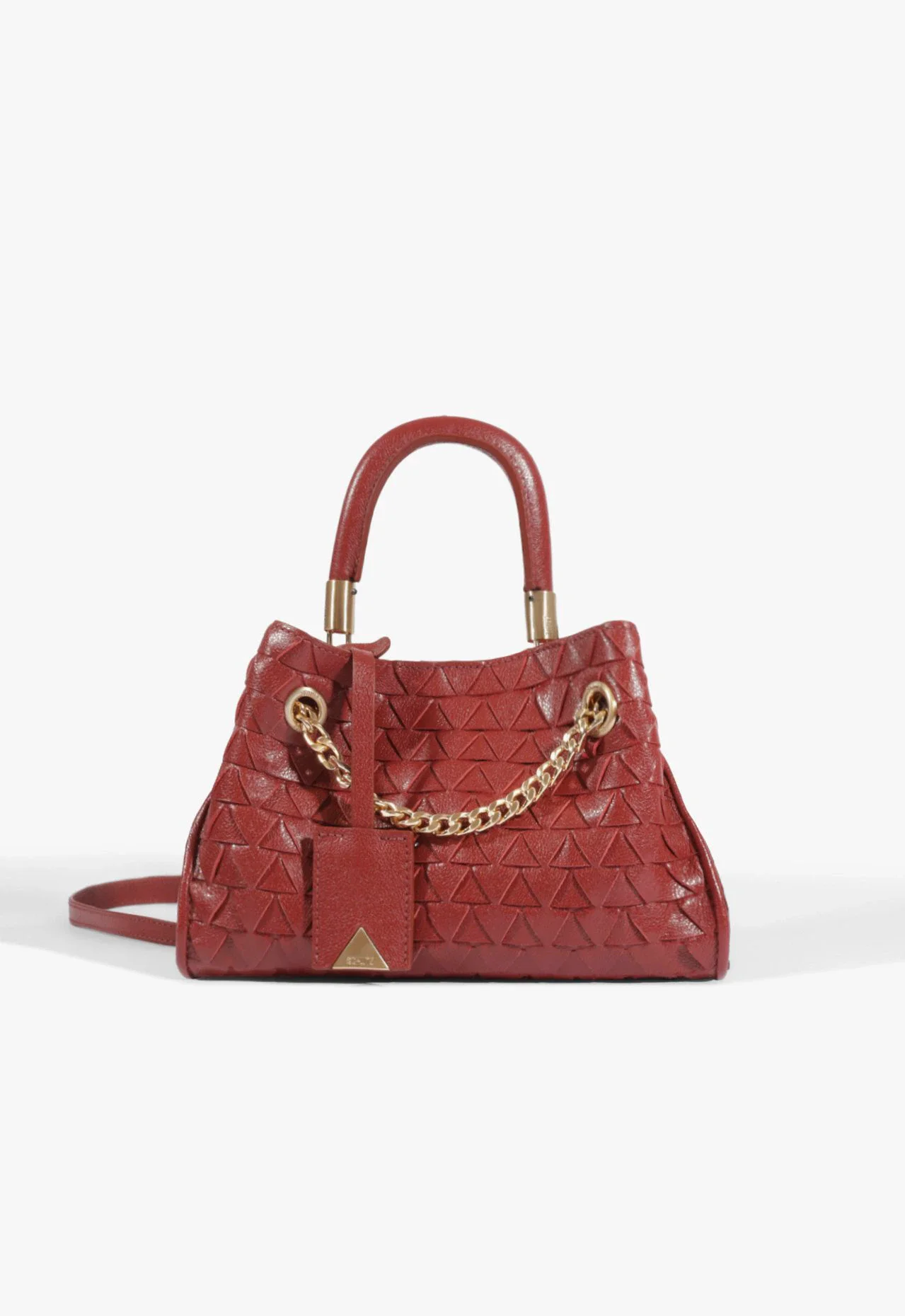 Bolsa Satchel Rebecca Média Couro Vermelha