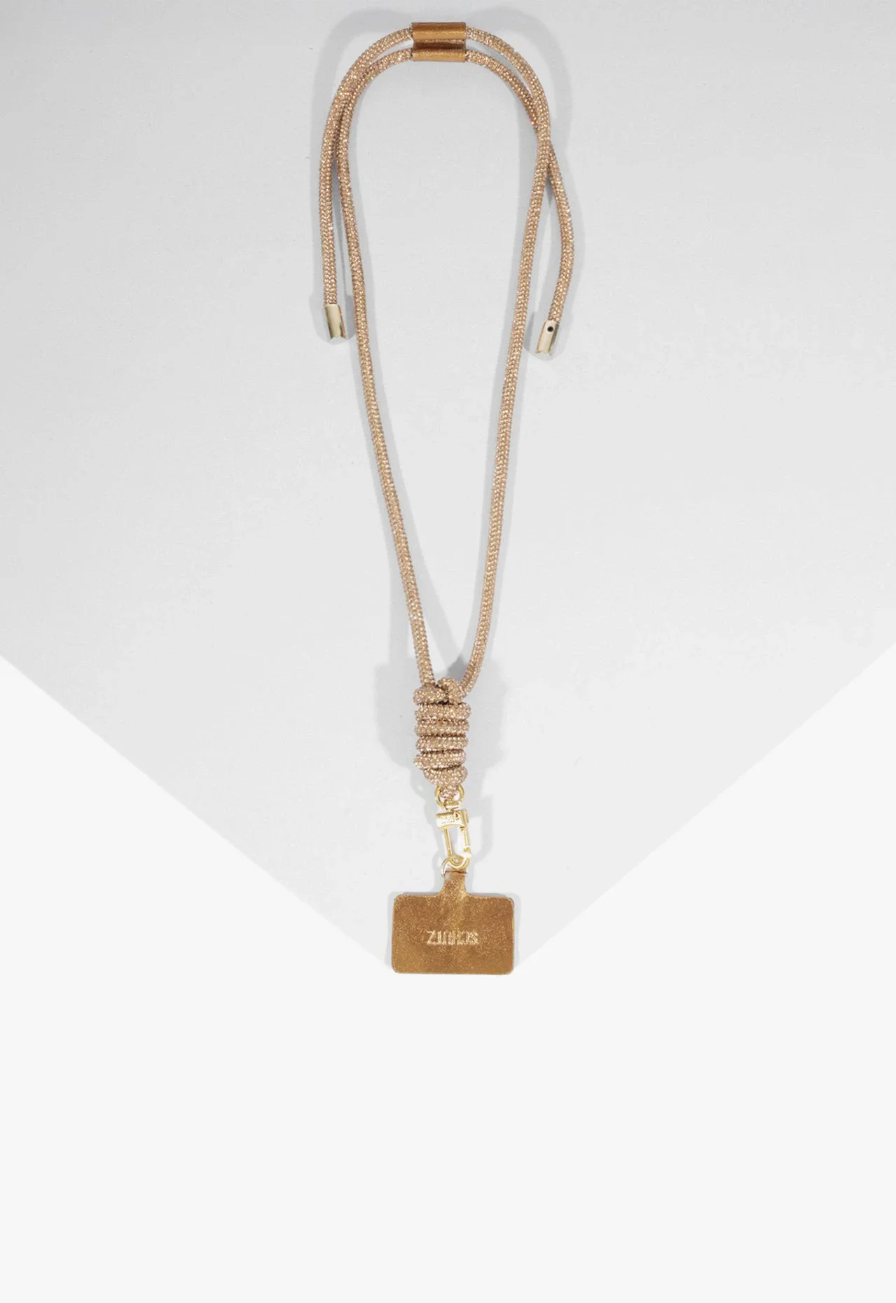 Cordão Celular Nancy Glam Cristais Bronze