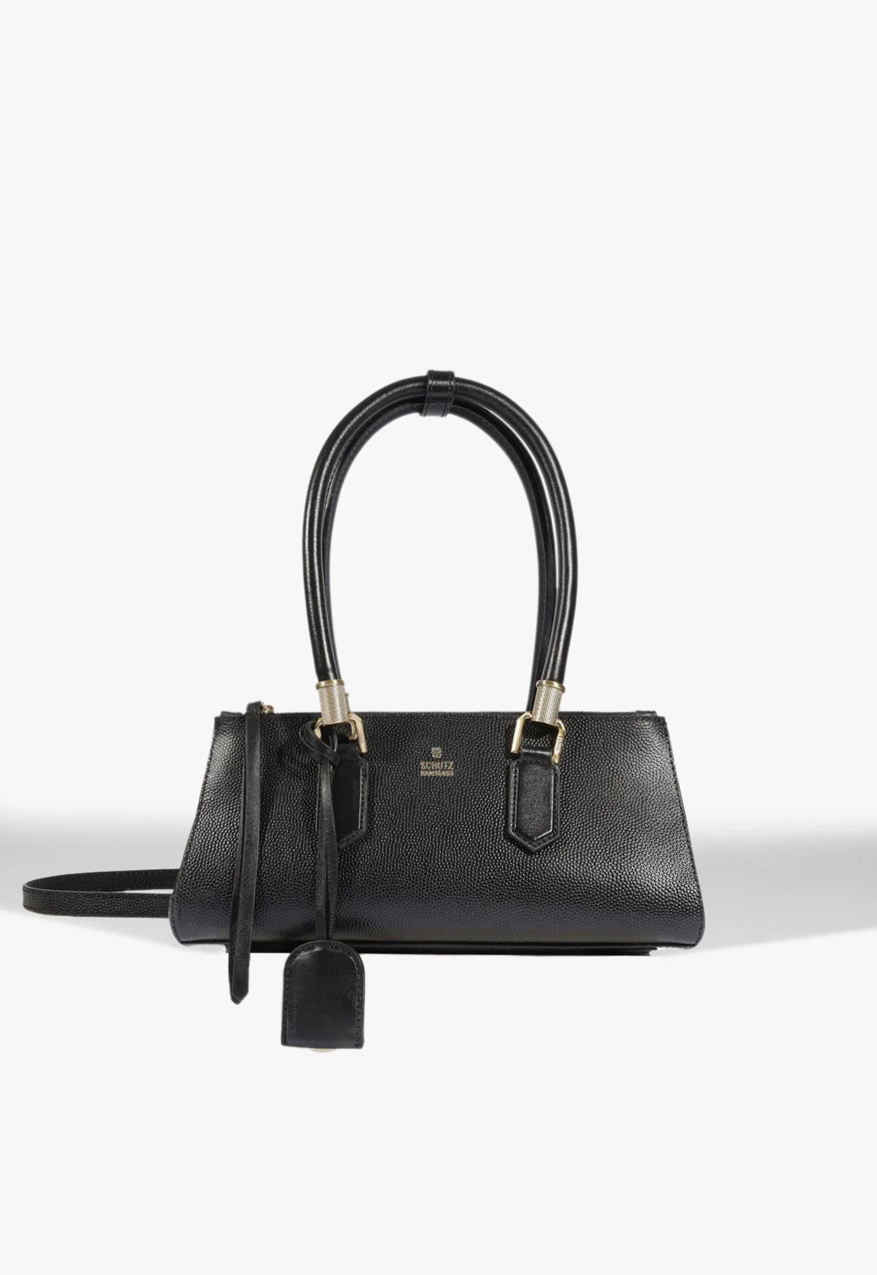 Bolsa Mini Tote Lauren Couro Preta