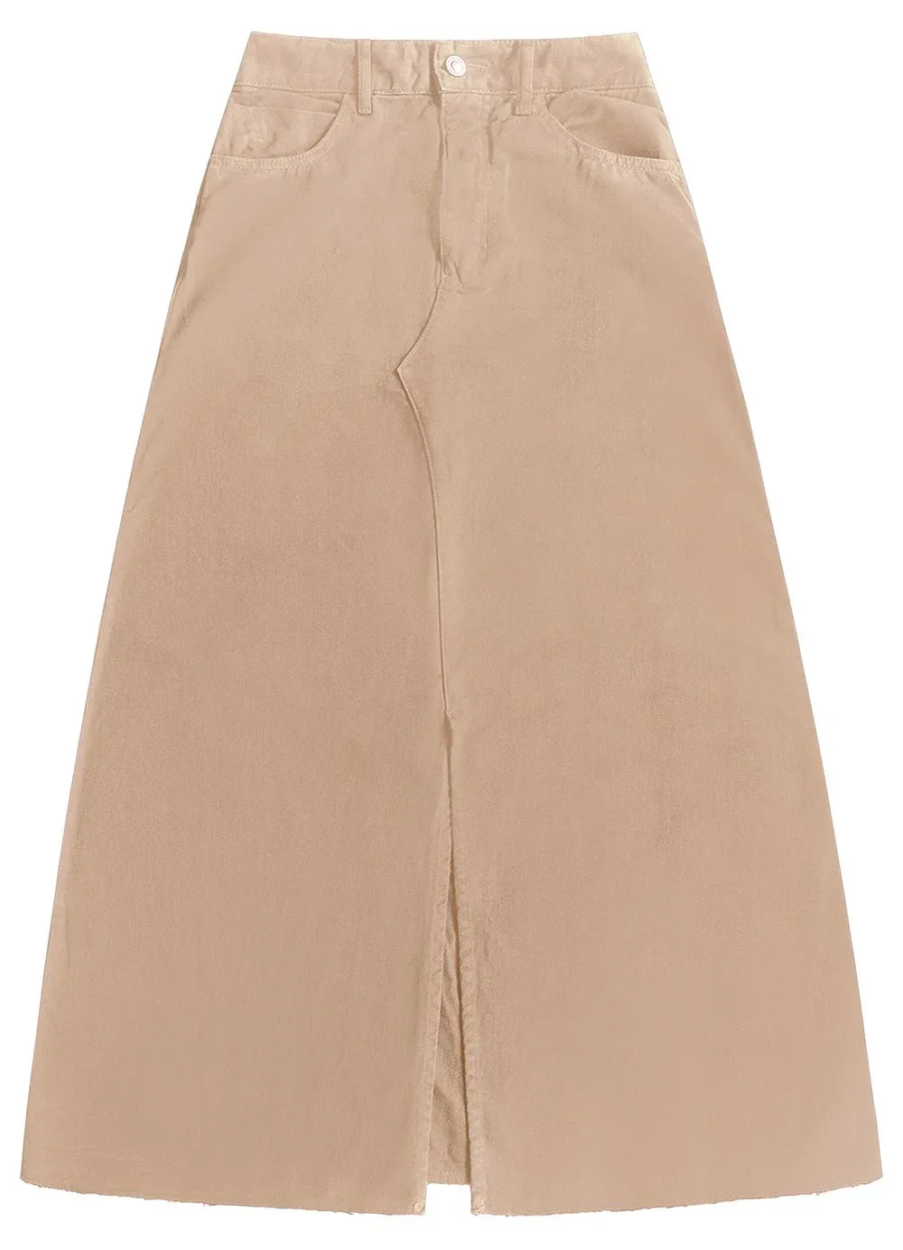 Angel - Saia Midi Denim Marrom