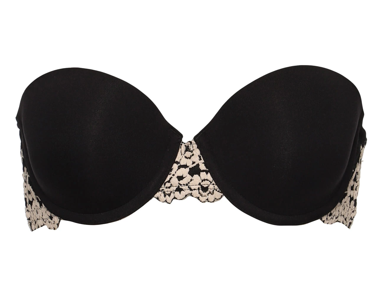 Sutiã Sem Alça Microfibra Embrace Lace Wacoal Preto