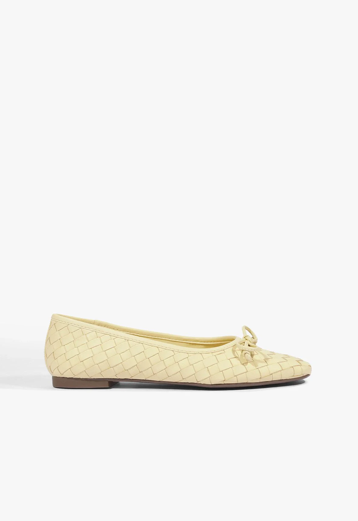 Sapatilha Arissa Woven Couro Amarela