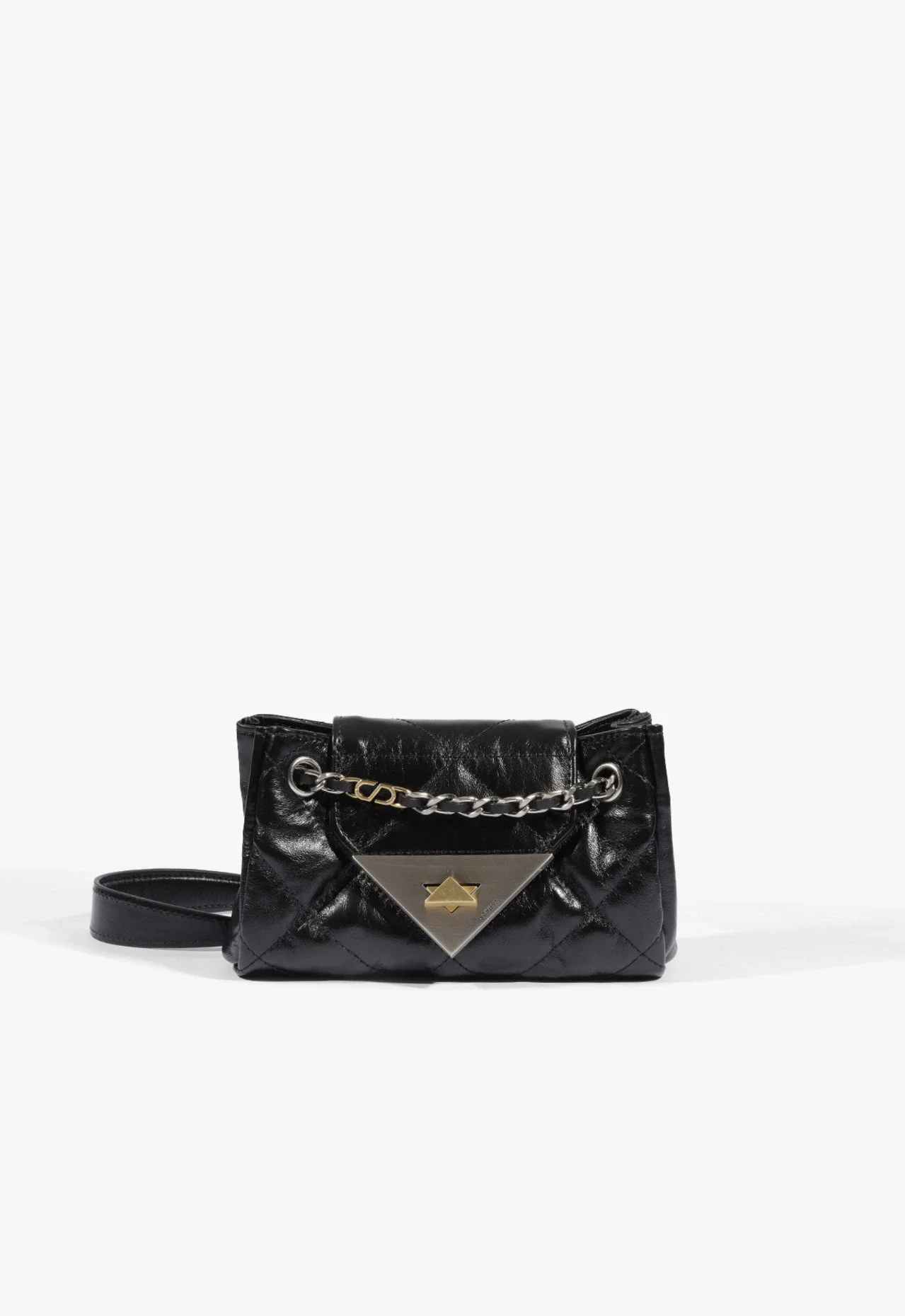 Bolsa Tiracolo Buffer S95 Couro Preto