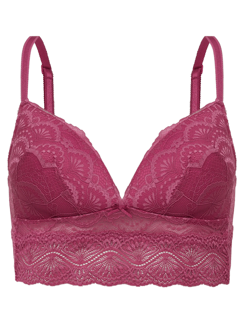 Sutiã Triângulo Bojo Renda Shiny Love Rosa Malaga