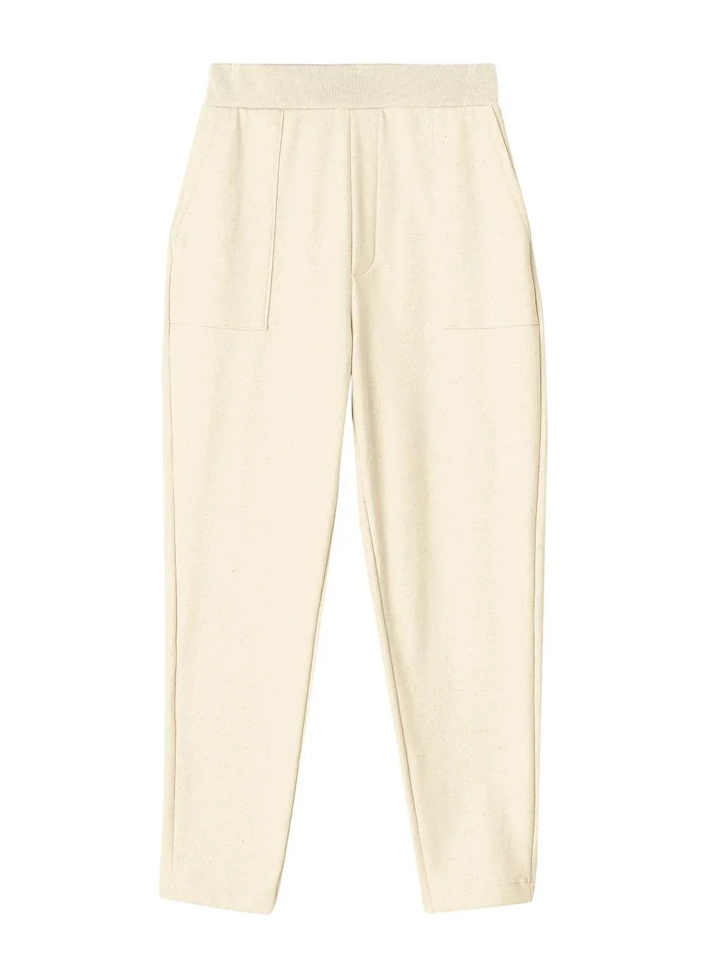 Malwee - Calça Carrot em Moletom Linho Off White