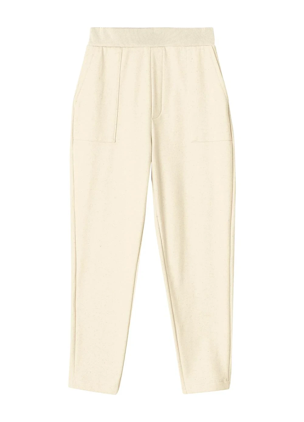 Malwee - Calça Carrot em Moletom Linho Off White