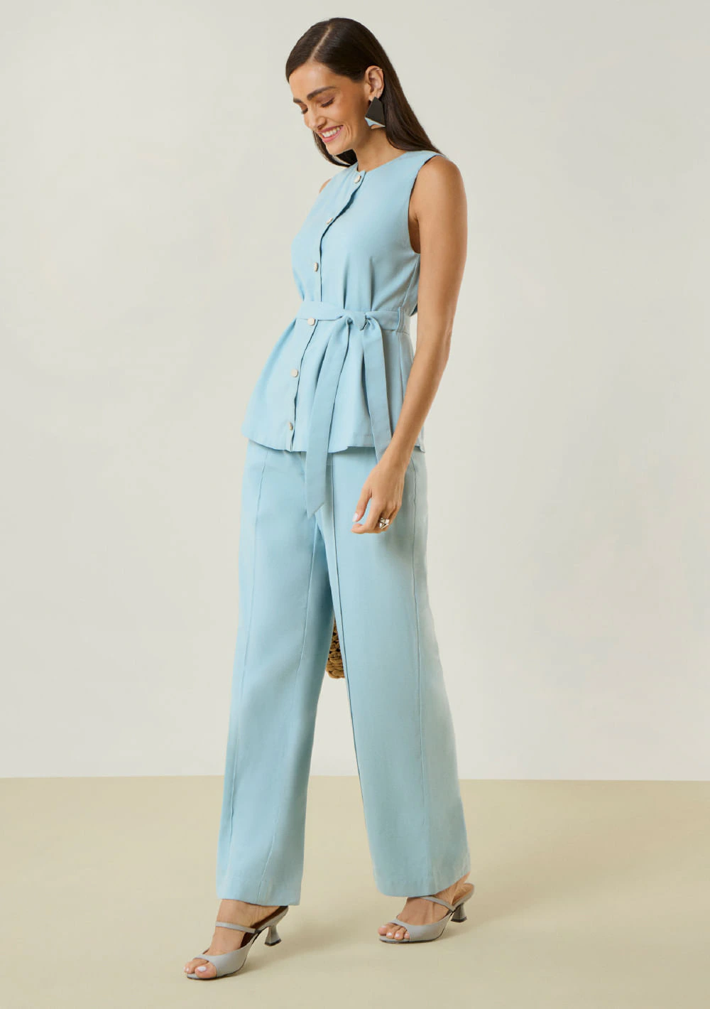 Calça Maria.Valentina Reta Alta Azul
