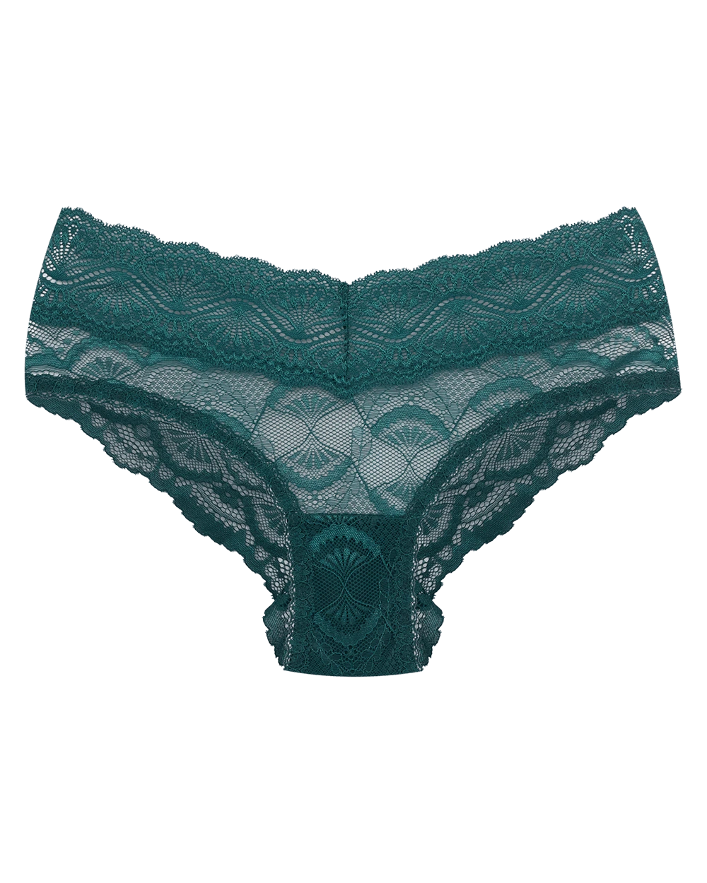 Calcinha Boyshort Renda Shiny Love Verde Escuro