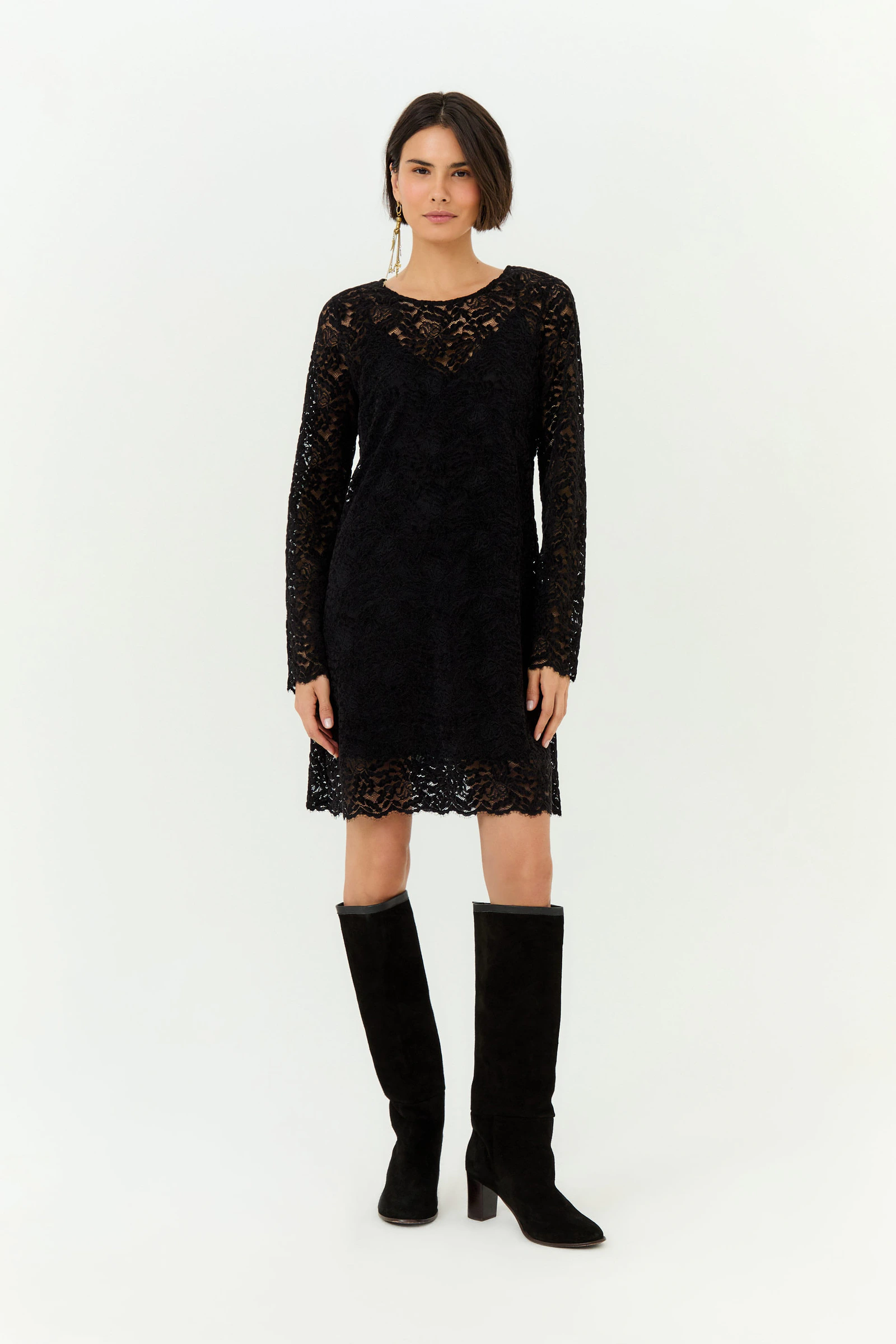 Vestido Curto Renda