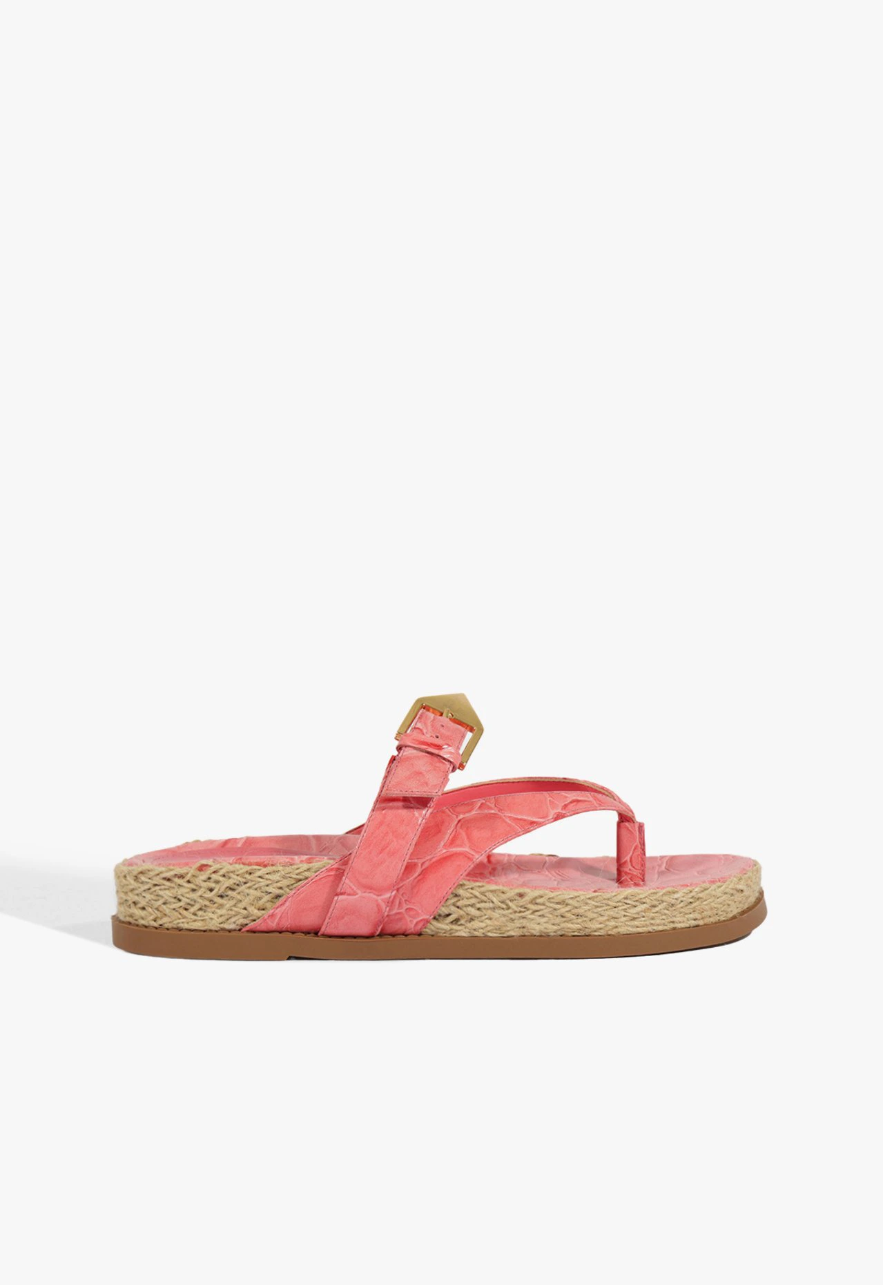 Papete Scalea Couro Croco Pink