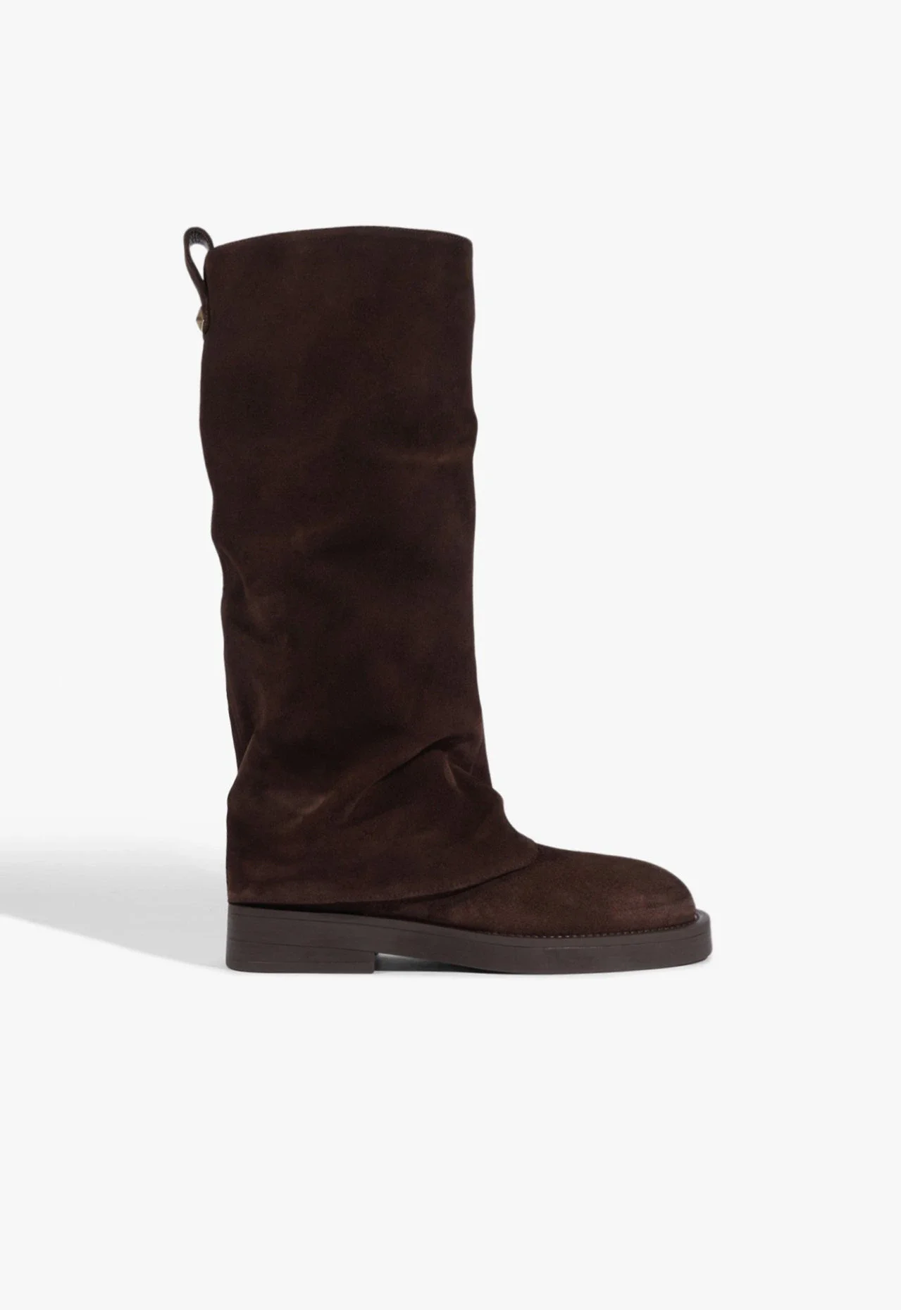 Bota Keira Cano Longo Couro Marrom