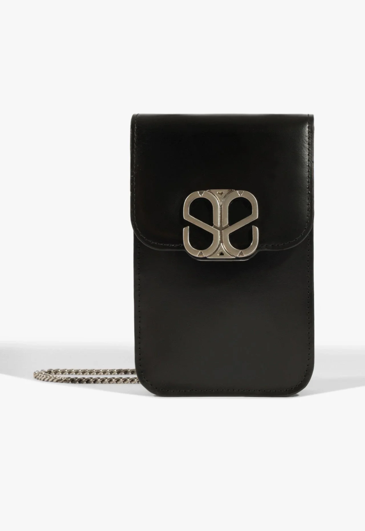 Bolsa Tiracolo Porta Celular Brooke Pequena Couro Preta