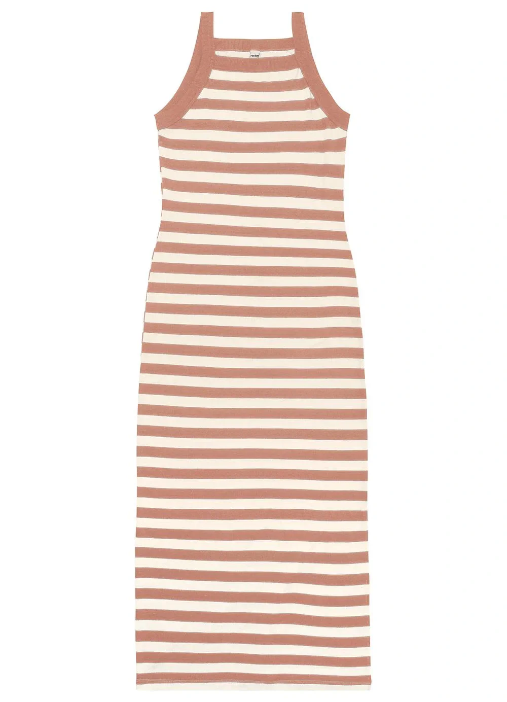 Rovitex - Vestido Midi Feminino em Ribana Marrom