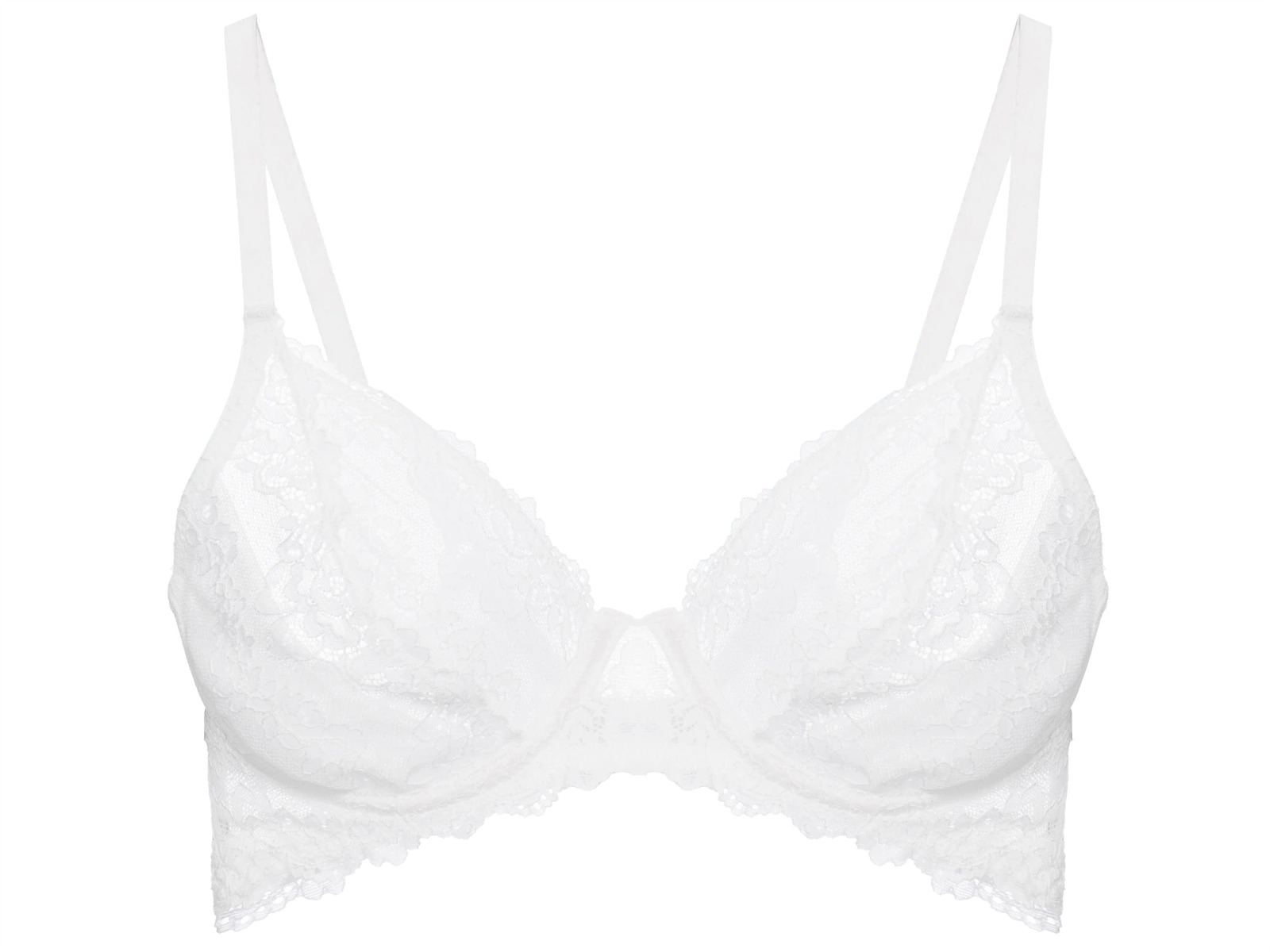 Sutiã Underwire Cobertura Total Renda Signature Première Branco