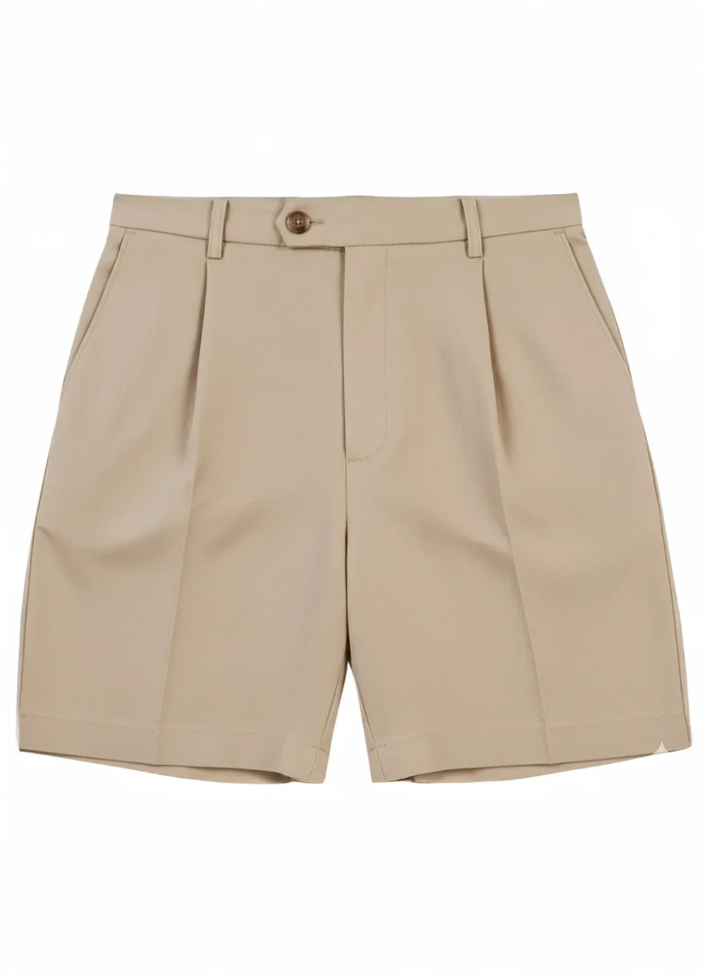 Malwee - Shorts Alfaiaria com Pregas Cáqui