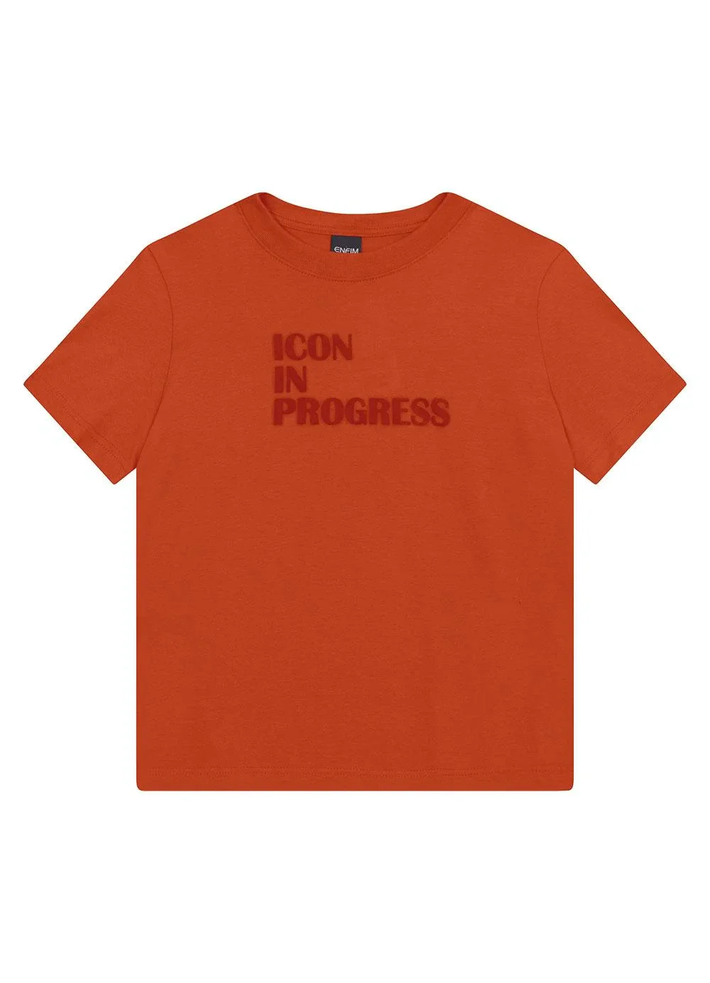 Enfim - Camiseta Slim Icon In Progress Laranja