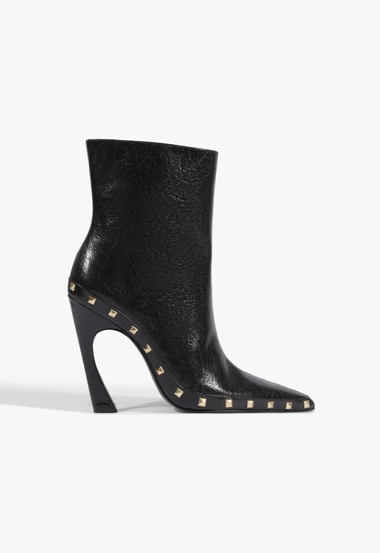 Bota Lexi Salto Alto Couro Preta