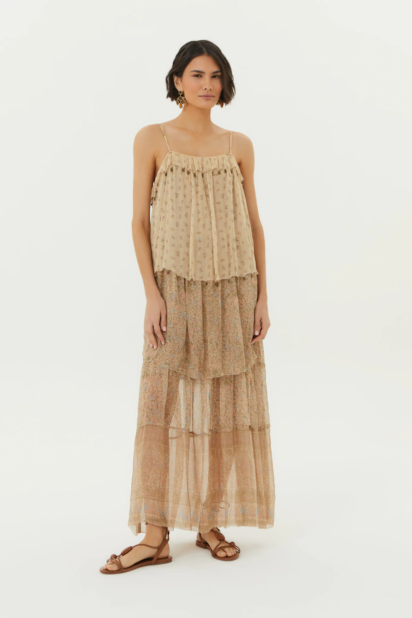 Vestido Longo Alça Ggt Estampa Amy