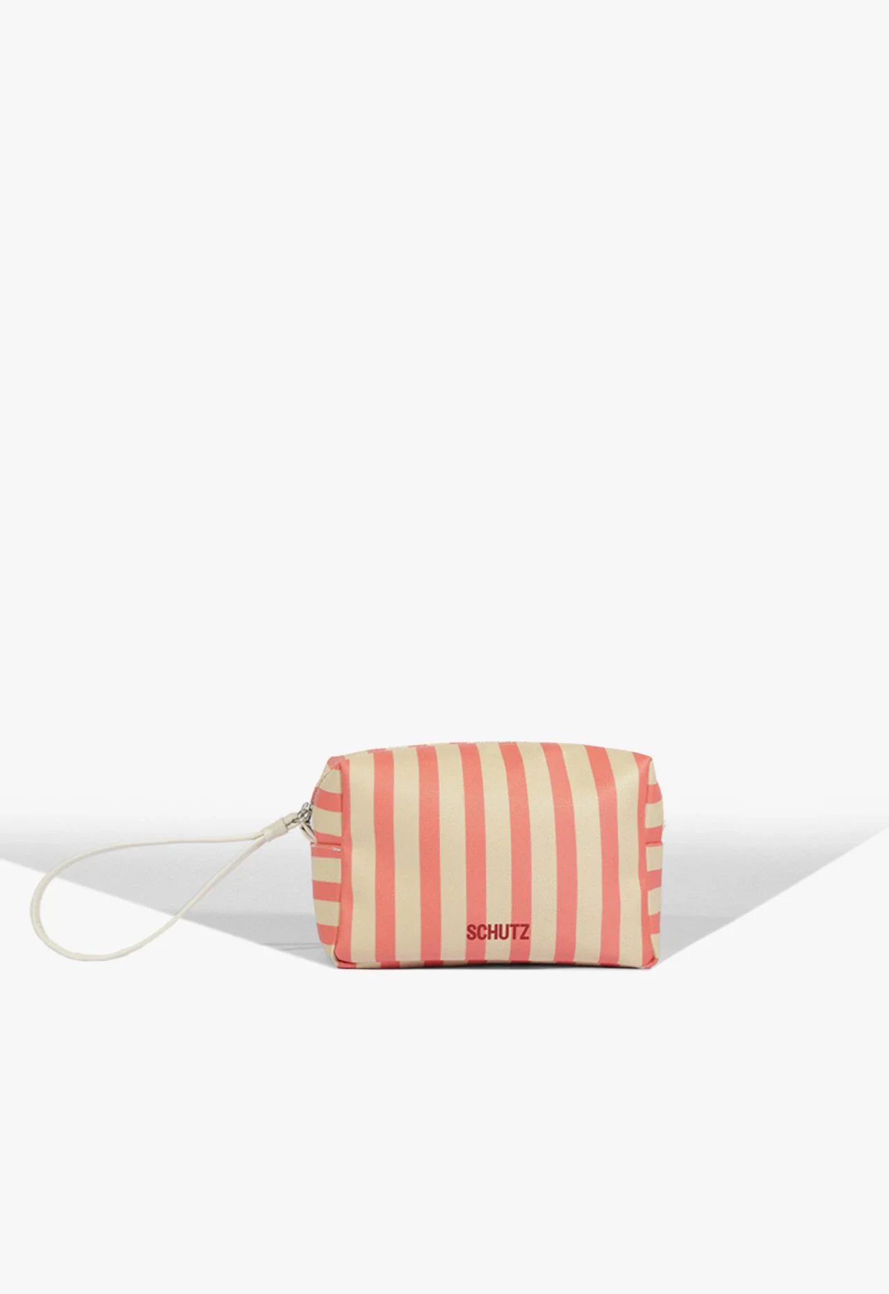 Necessaire Feminina Tecido Listras Rosa
