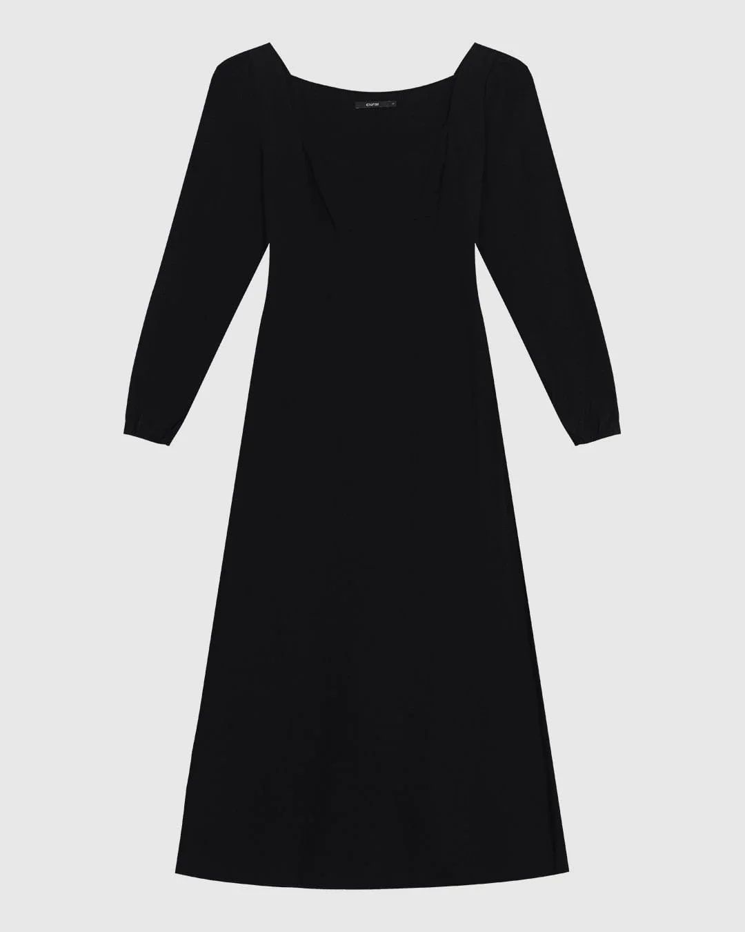 Vestido Midi Feminino Manga Longa Em Viscose - ENFIM