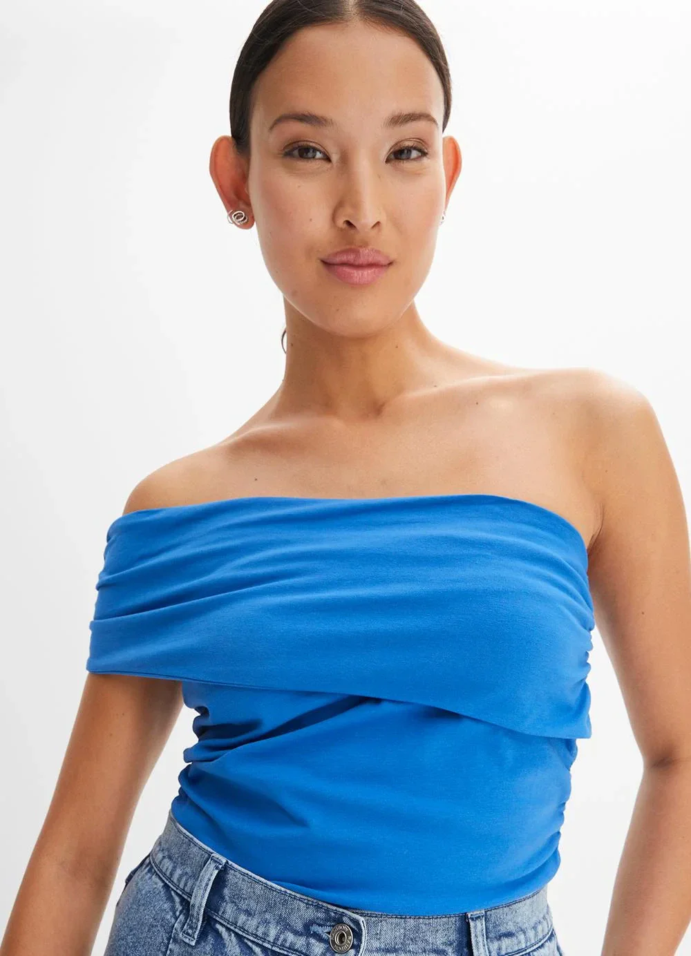 bonprix - Blusa Azul Royal em Malha de Viscose