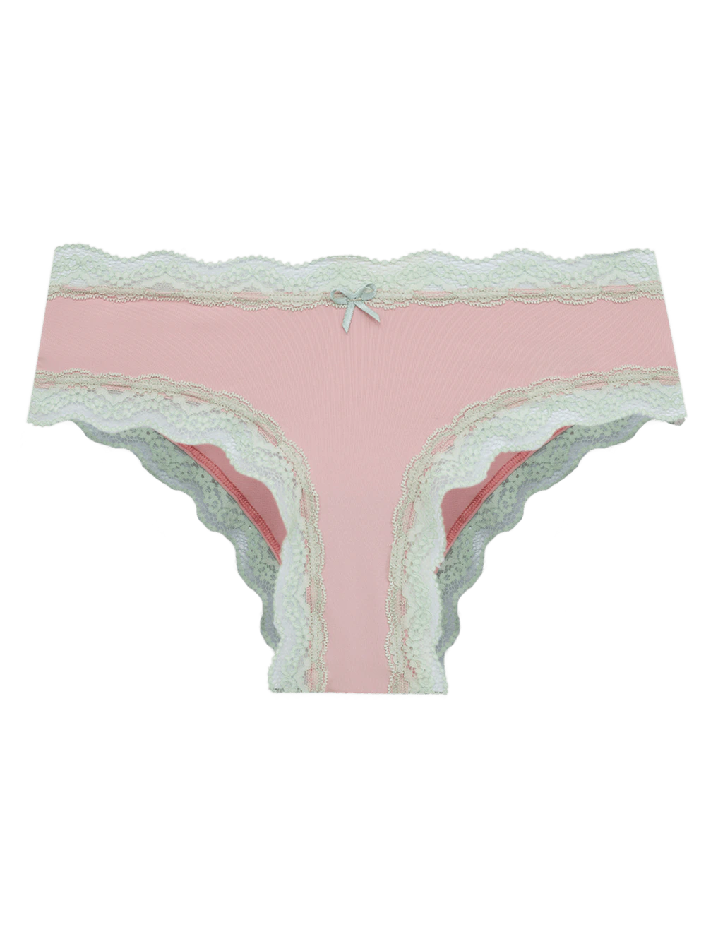 Calcinha Boyshort Microfibra Renda Pop Colors Rosa Pale Mauve