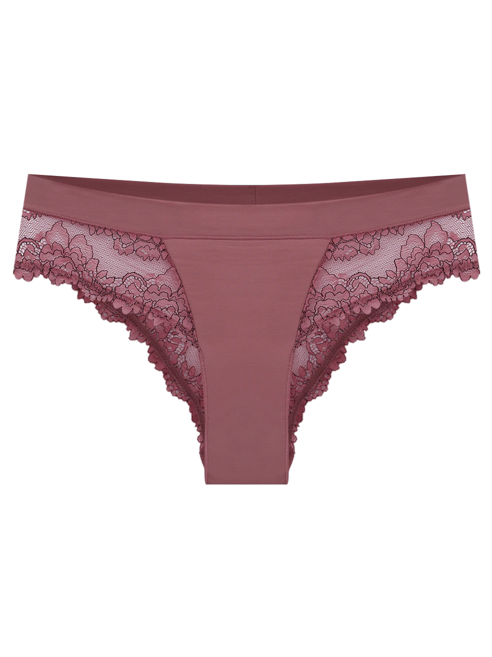 Calcinha Biquíni Microfibra Renda Signature Première Rosa Make