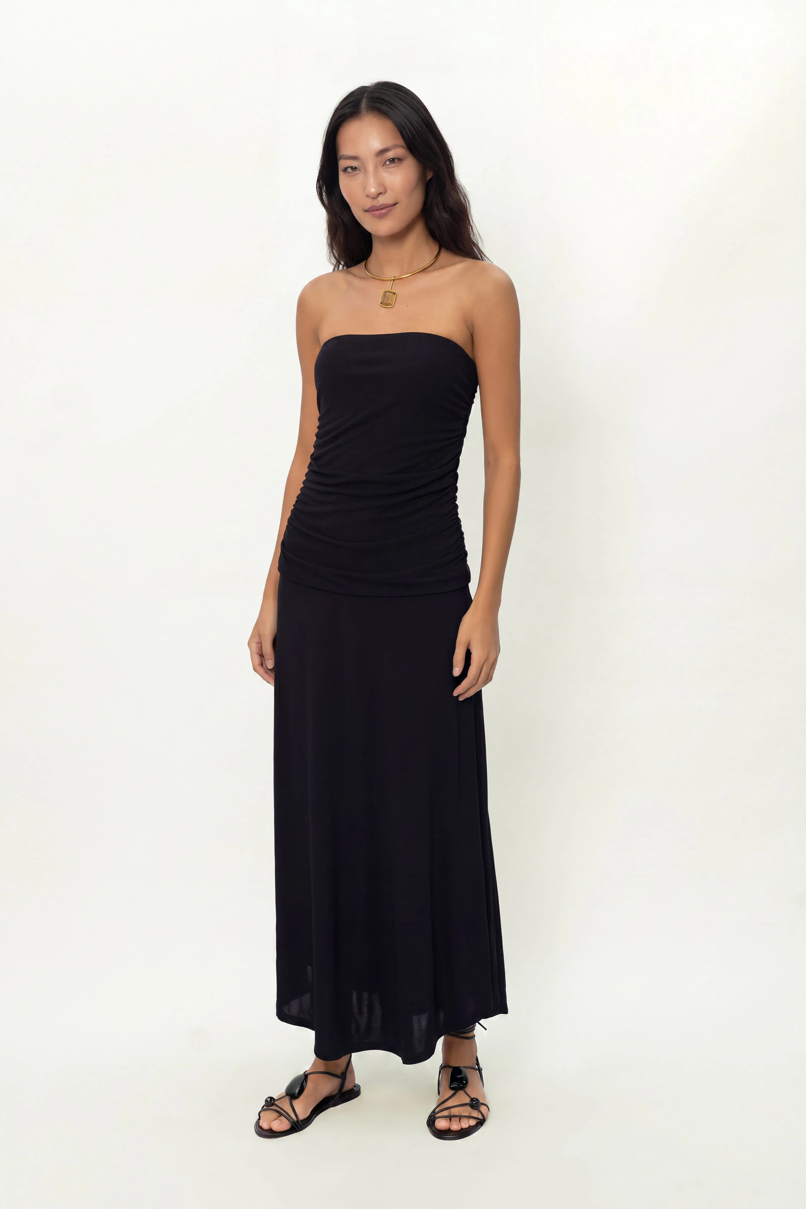 Vestido Midi Sem Alça
