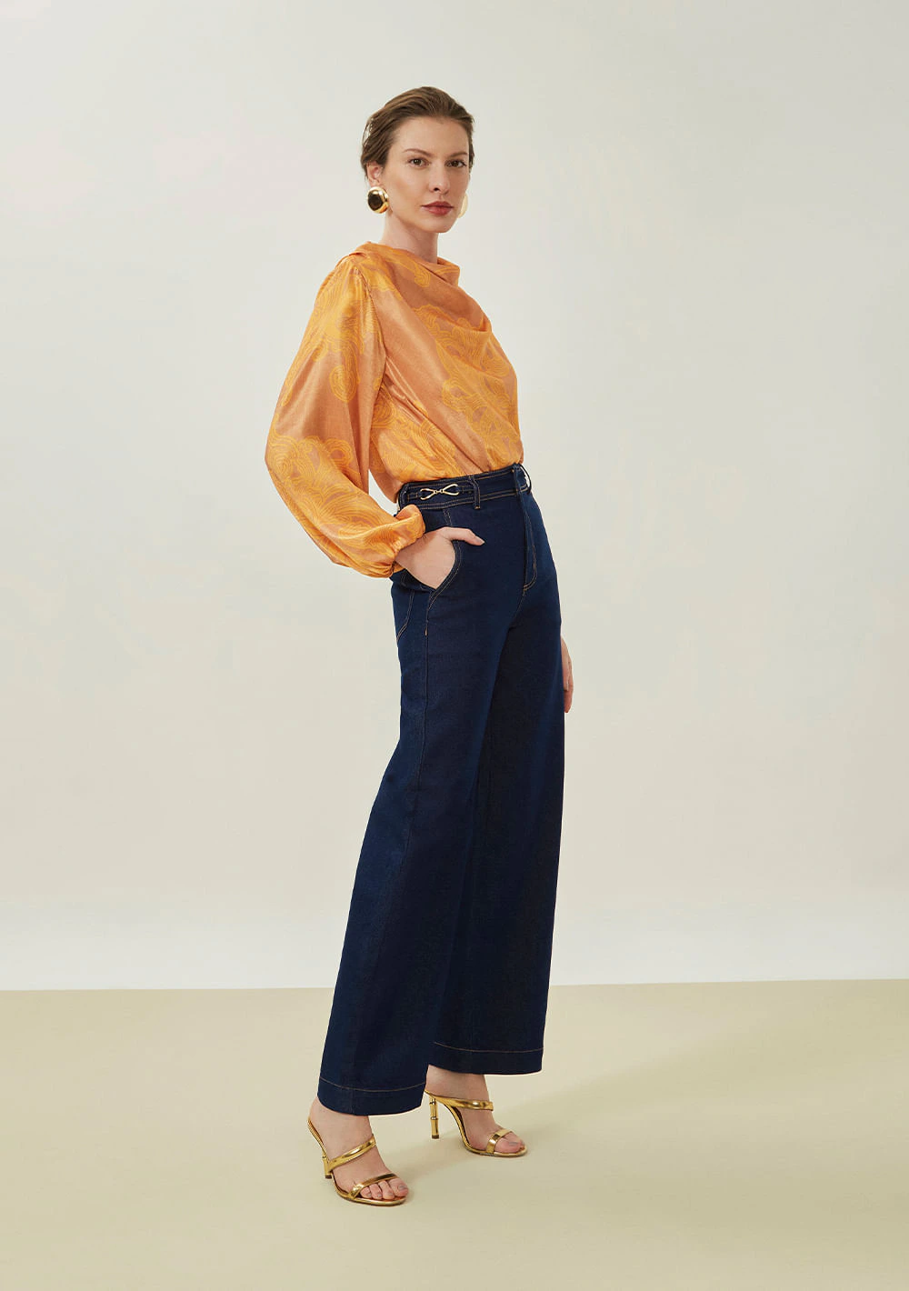 Calça Maria.Valentina Reta Alta Azul