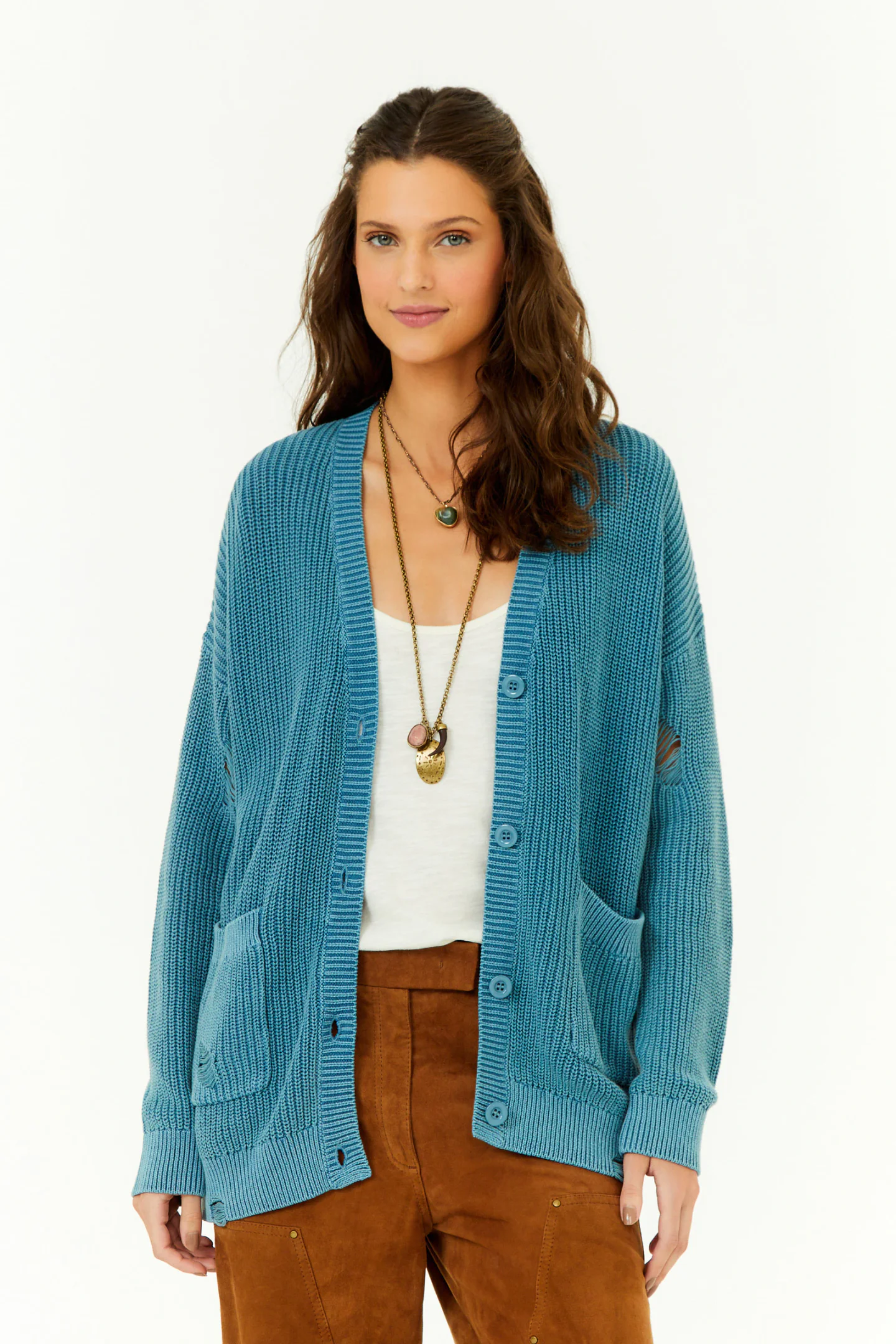 Cardigan Tricot Destroyed
