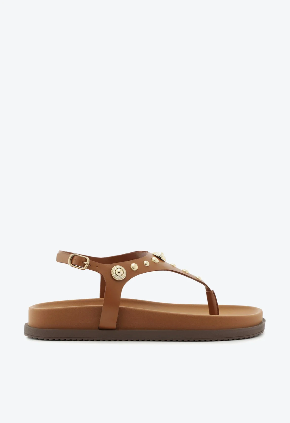 Papete Pedrarias Boho Couro Marrom