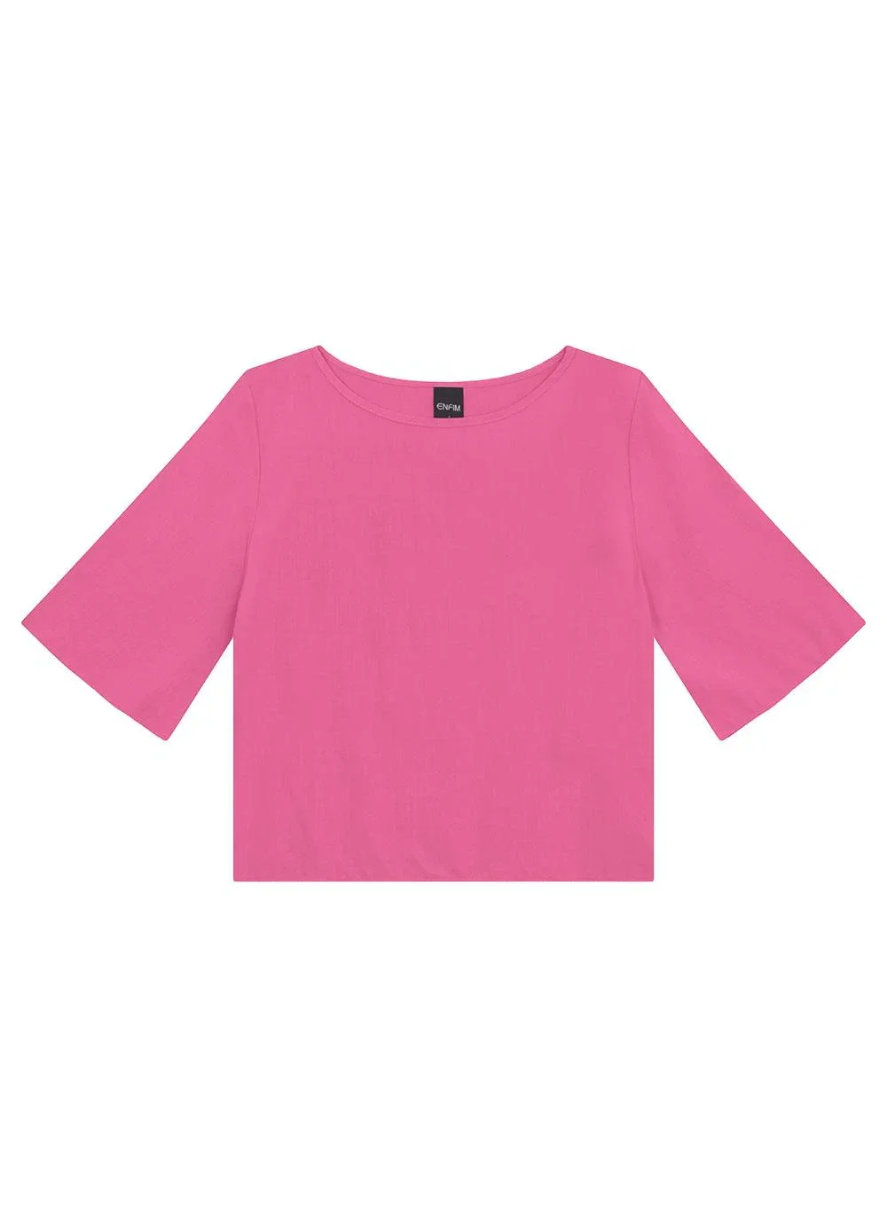 Enfim - Blusa Box em Viscose Rosa